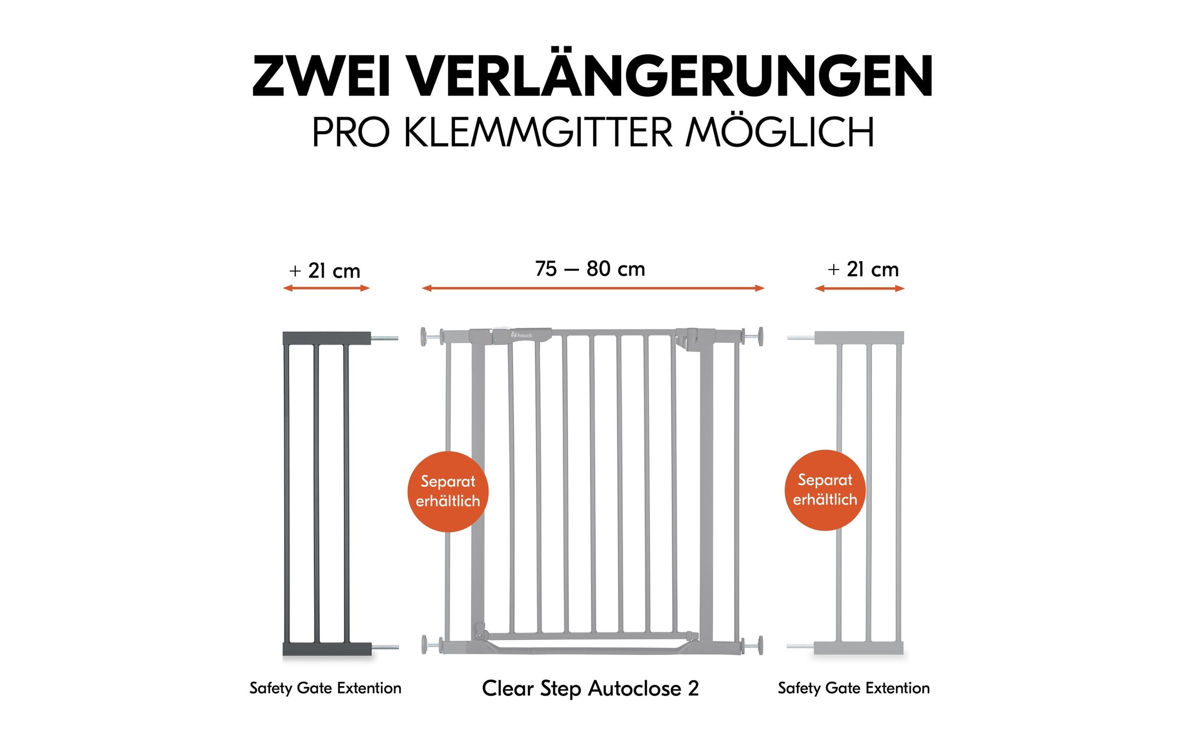 Hauck Verlängerung für Türschutzgitter »Safety Gate Extension 21 cm«