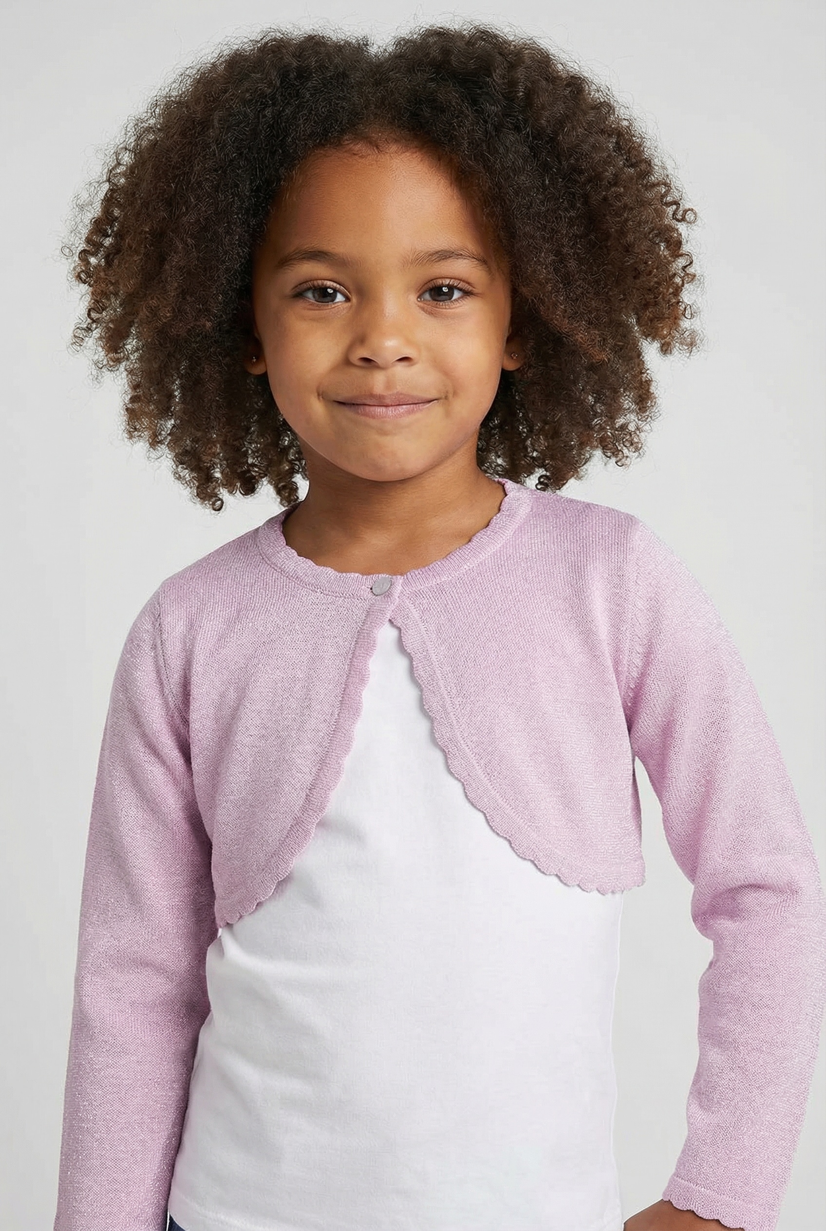 happy girls Boléro im dezenten Glitzerlook und mit gewellten Kanten