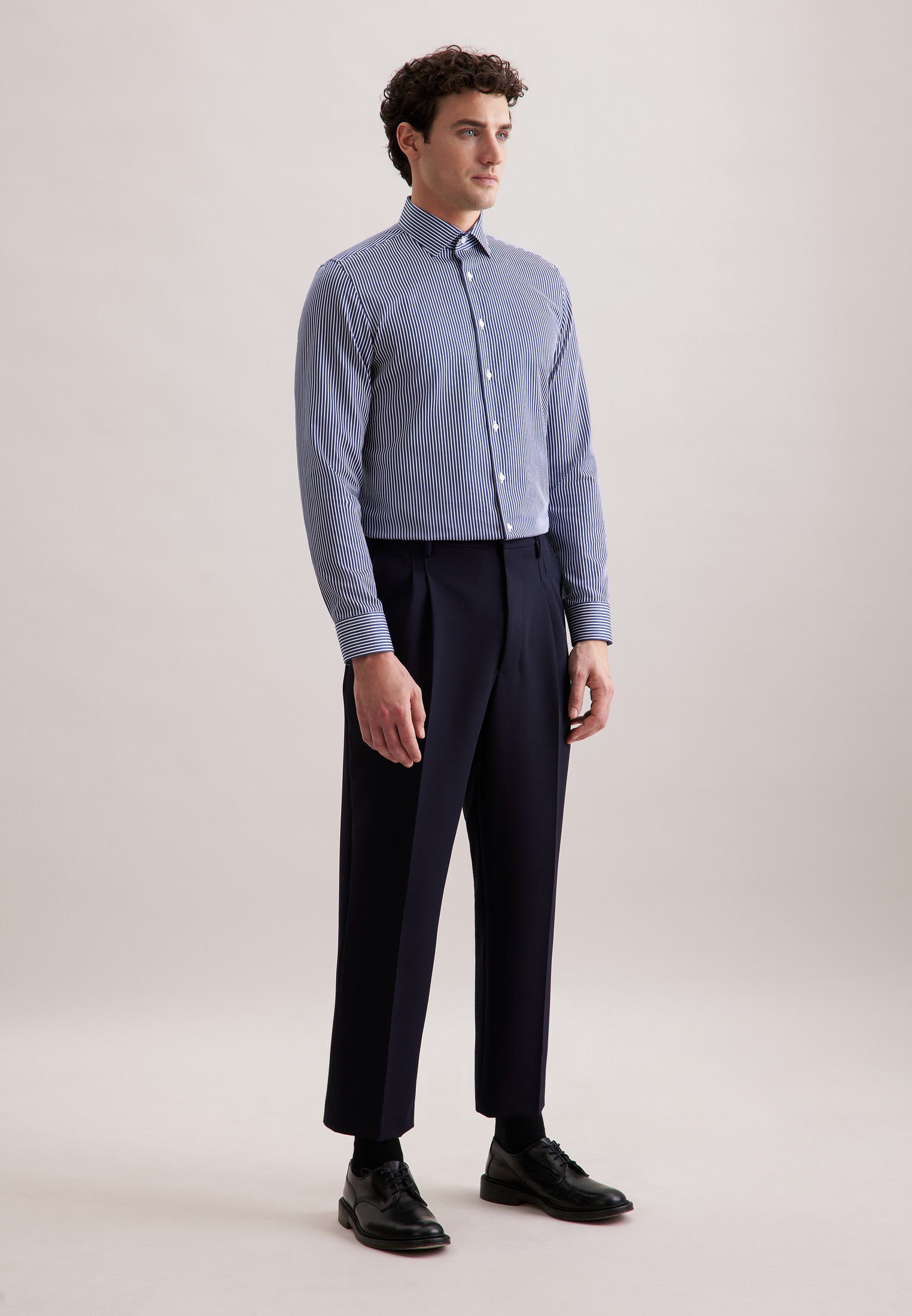 seidensticker Chemise d'affaires »Schwarze Rose« Shaped 1/1 Kentkragen Gestreift