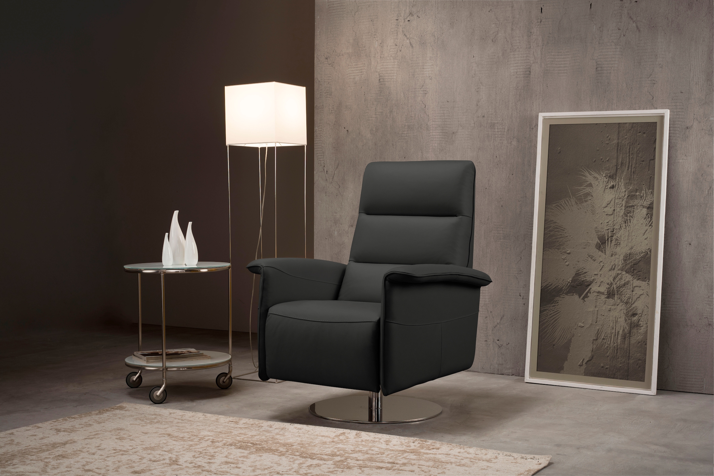 Image of Egoitaliano Sessel "Kelly Designsessel, Clubsessel & Relaxsessel, bequem, zeitlos elegant" drehbar, manuelle Relaxfunktion mit Push-Back-Mechanismus