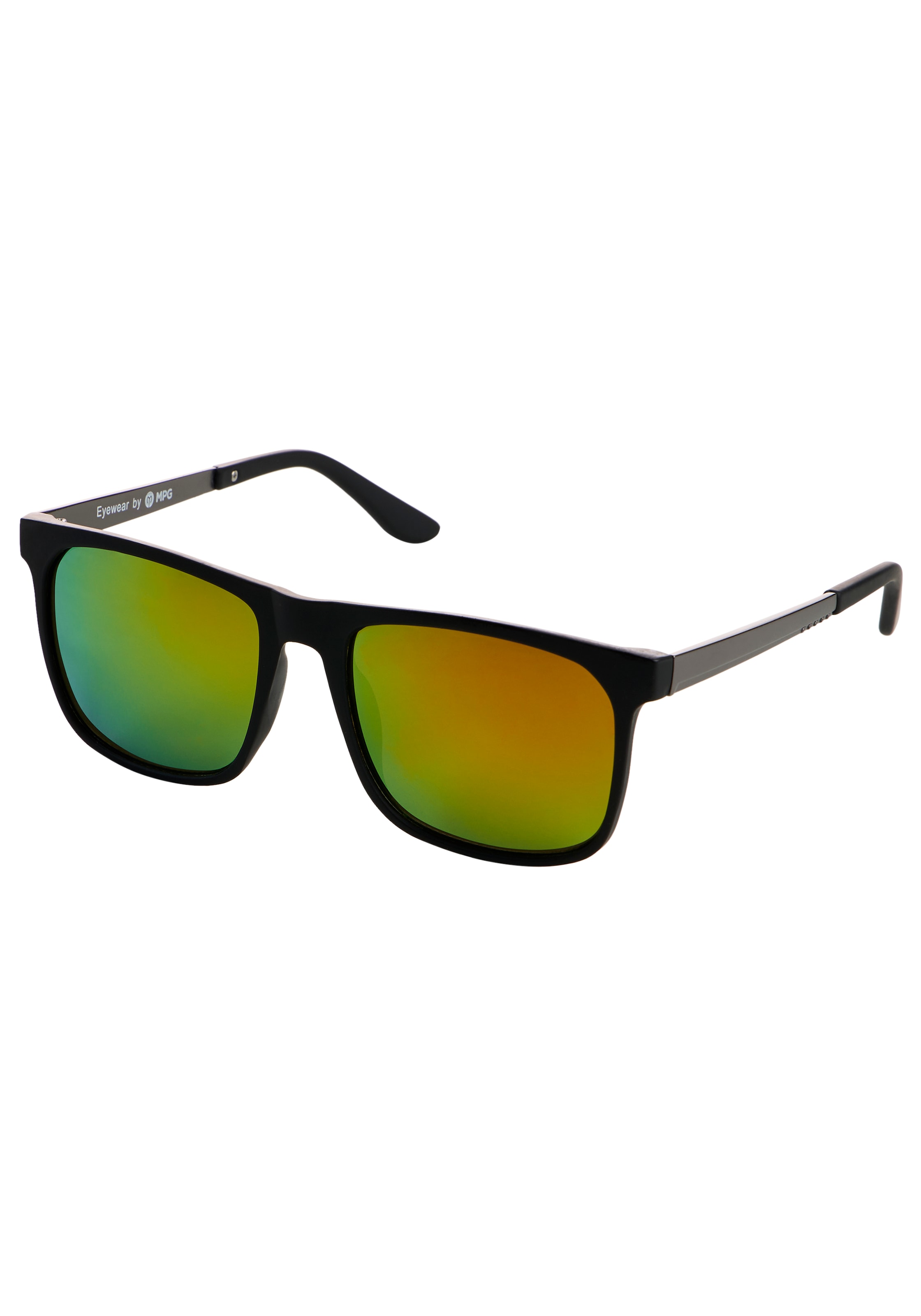 Image of Mans World Sonnenbrille sportlich-modischer Stil, rechteckige Vollrandfassung, schwarz matt