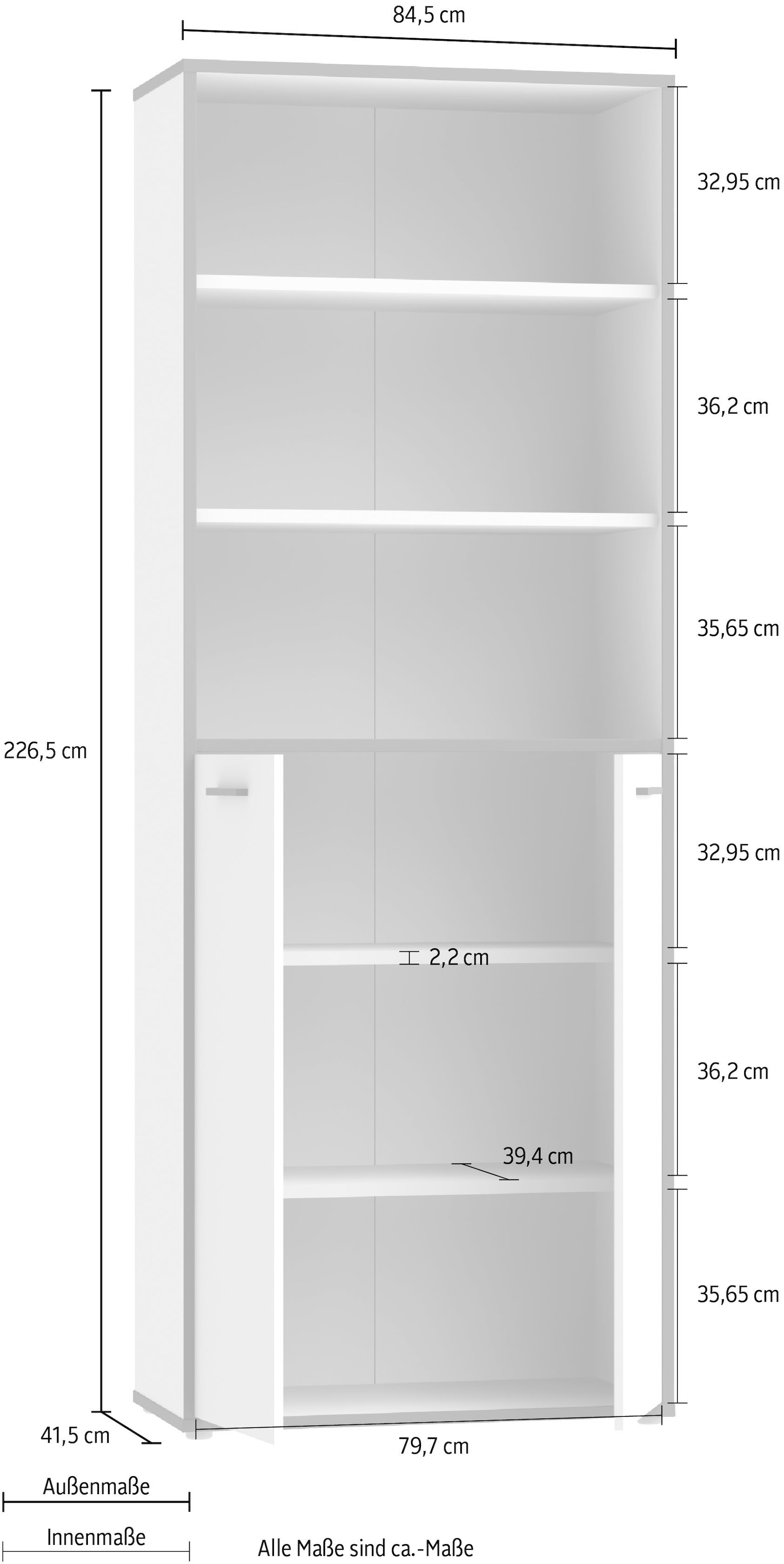 FORTE Aktenregal »Keflav« Breite 84,5 cm