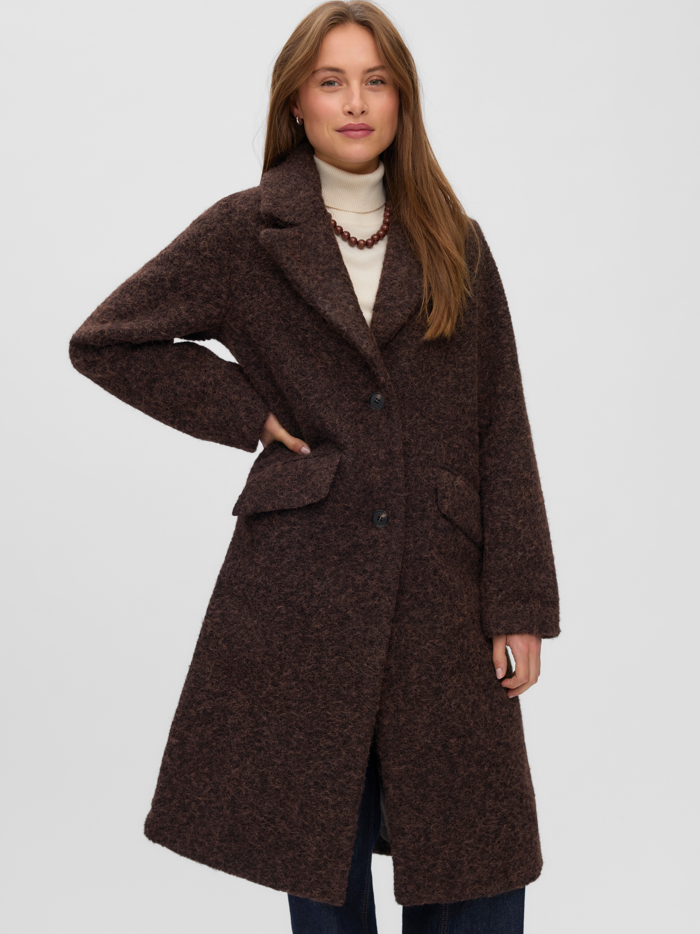 Image of Vero Moda Langmantel "VMELENA LONG COAT NOOS" Kunstfaser