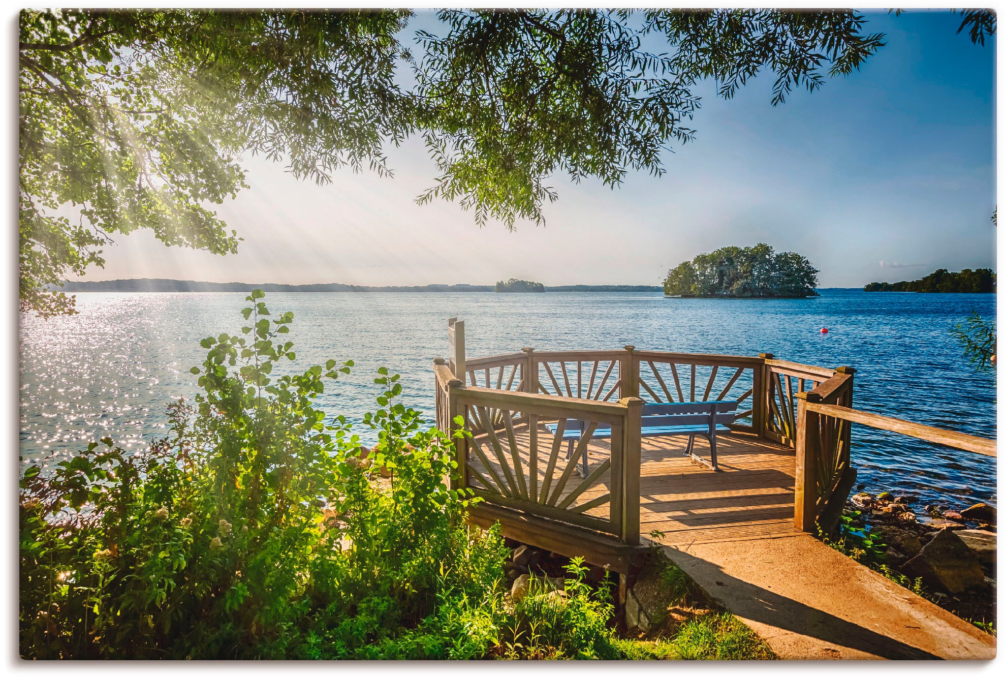 Image of Artland Wandbild »Holsteinsche Schweiz Plöner See«, Gewässer, (1 St.), in vielen Grössen & Produktarten - Alubild / Outdoorbild für den Aussenbereich, Leinwandbild, Poster, Wandaufkleber / Wandtattoo auch für Badezimmer geeignet bei Ackermann Versand Schw