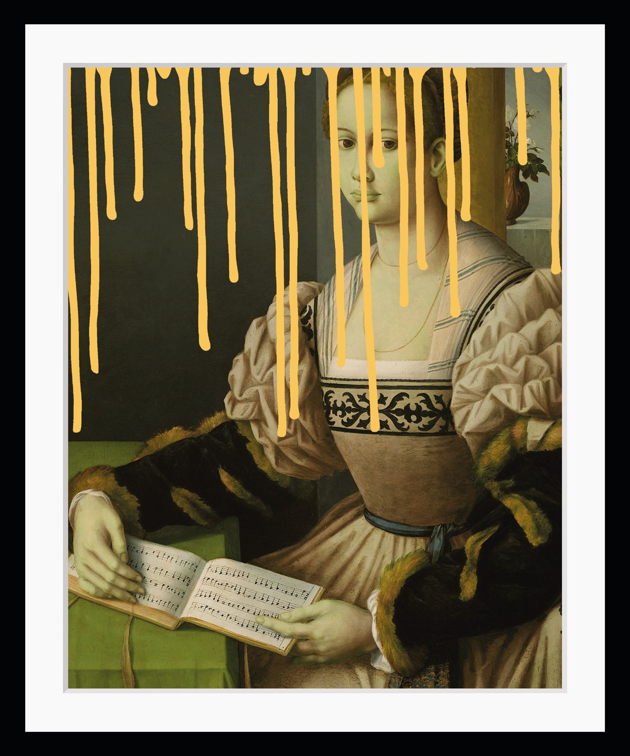 Image of queence Bild "Leonie mit Farbklecks" Bilder von Frauen Frau Gemälde Historische Persönlichkeiten Kunst HD Premium Poster-Druck inkl. Holzrahmen