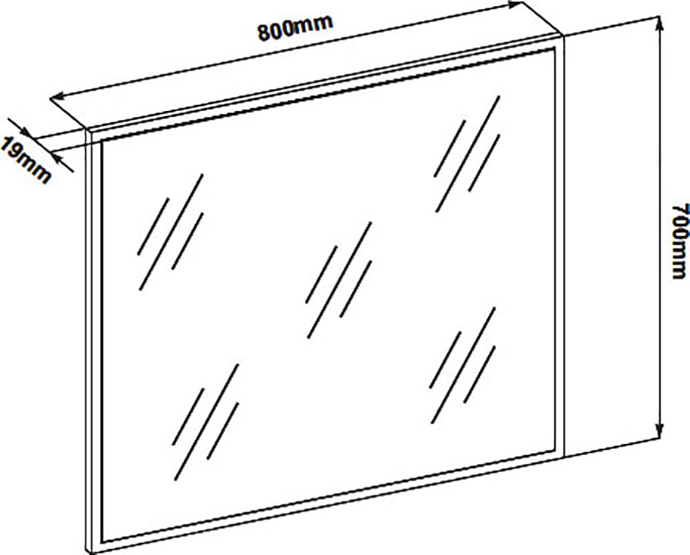 Innostyle Miroir de vestiaire »Sparks Garderobenspiegel, 80x70x2cm (B/H/T)«