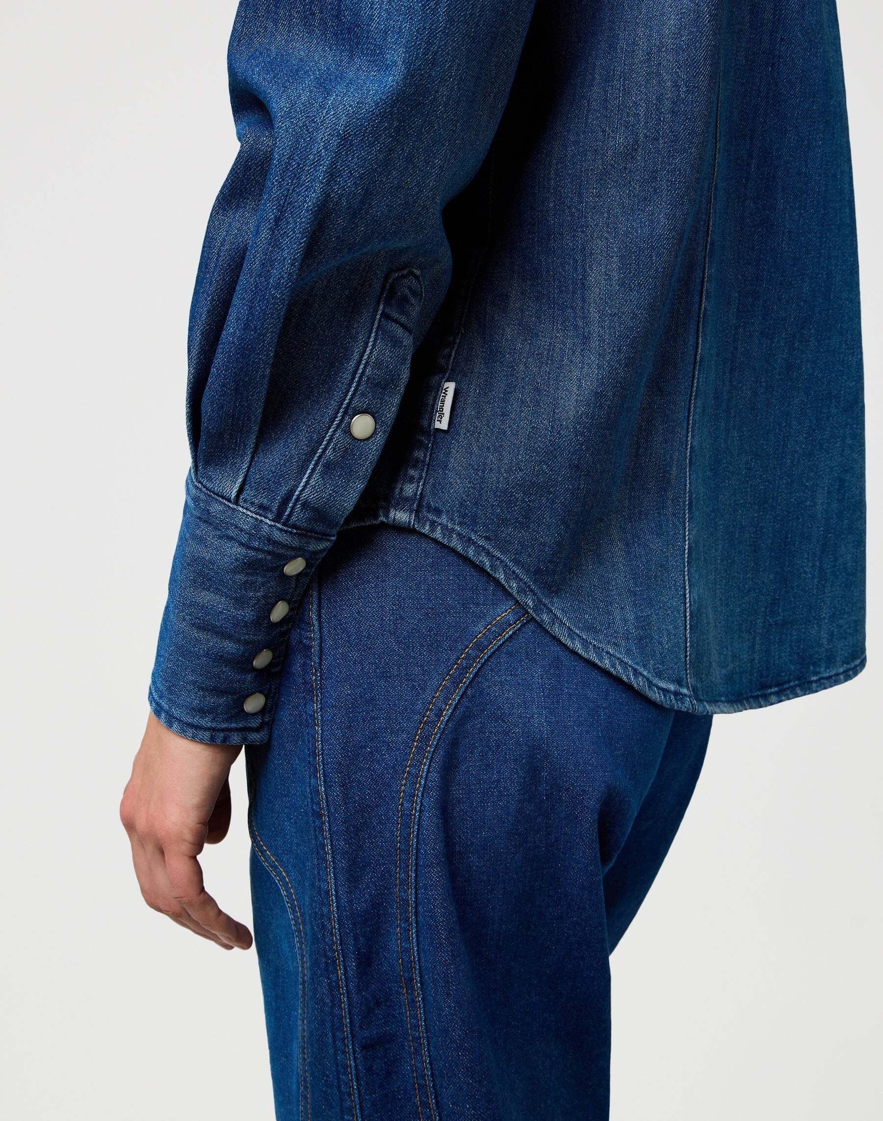 Wrangler Jeansbluse »WRANGLER Jeanshemd Yoke Denim Shirt«