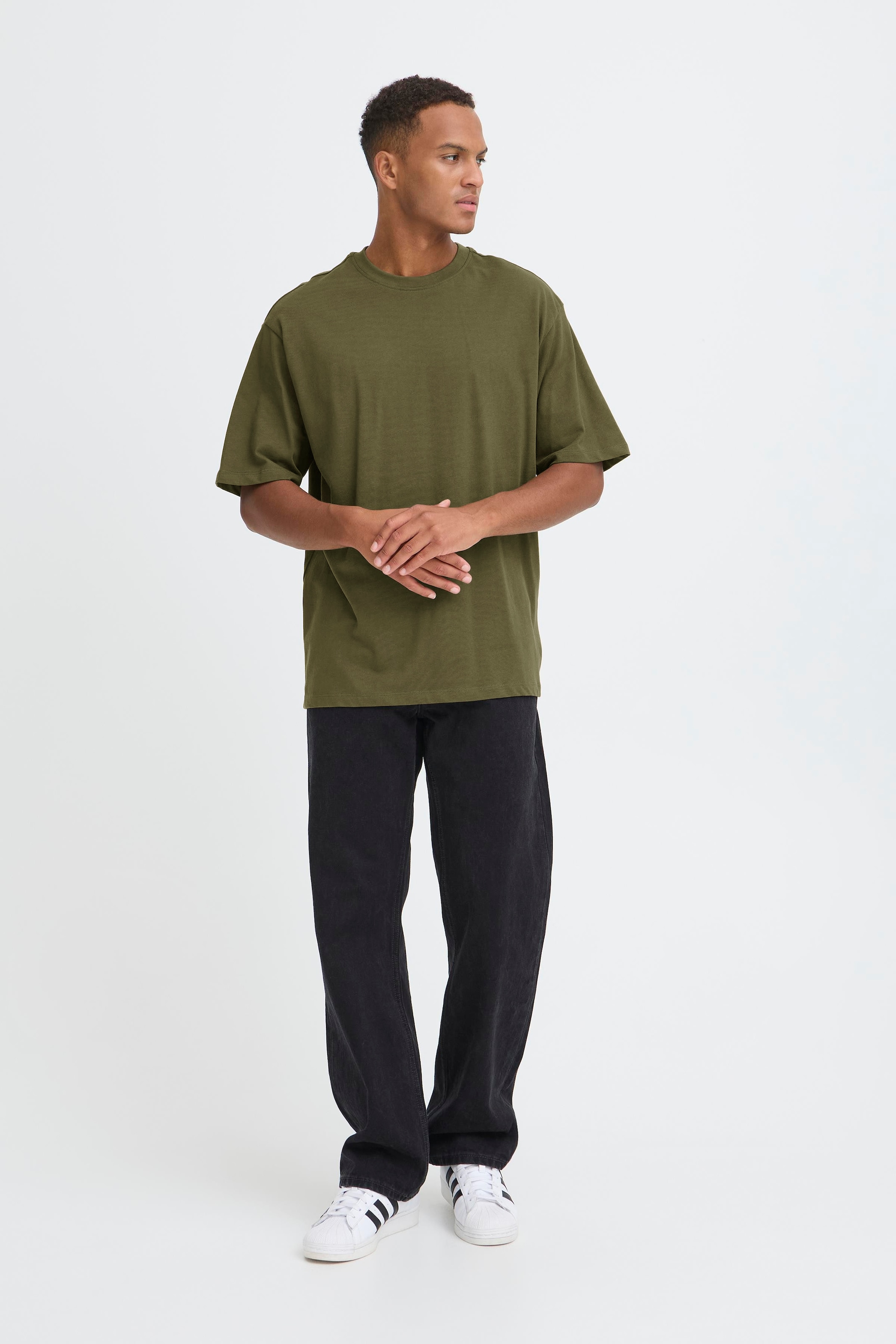Blend Rundhalsshirt »BHFISHER OVERSIZE TEE« Baumwolle, relaxed fit