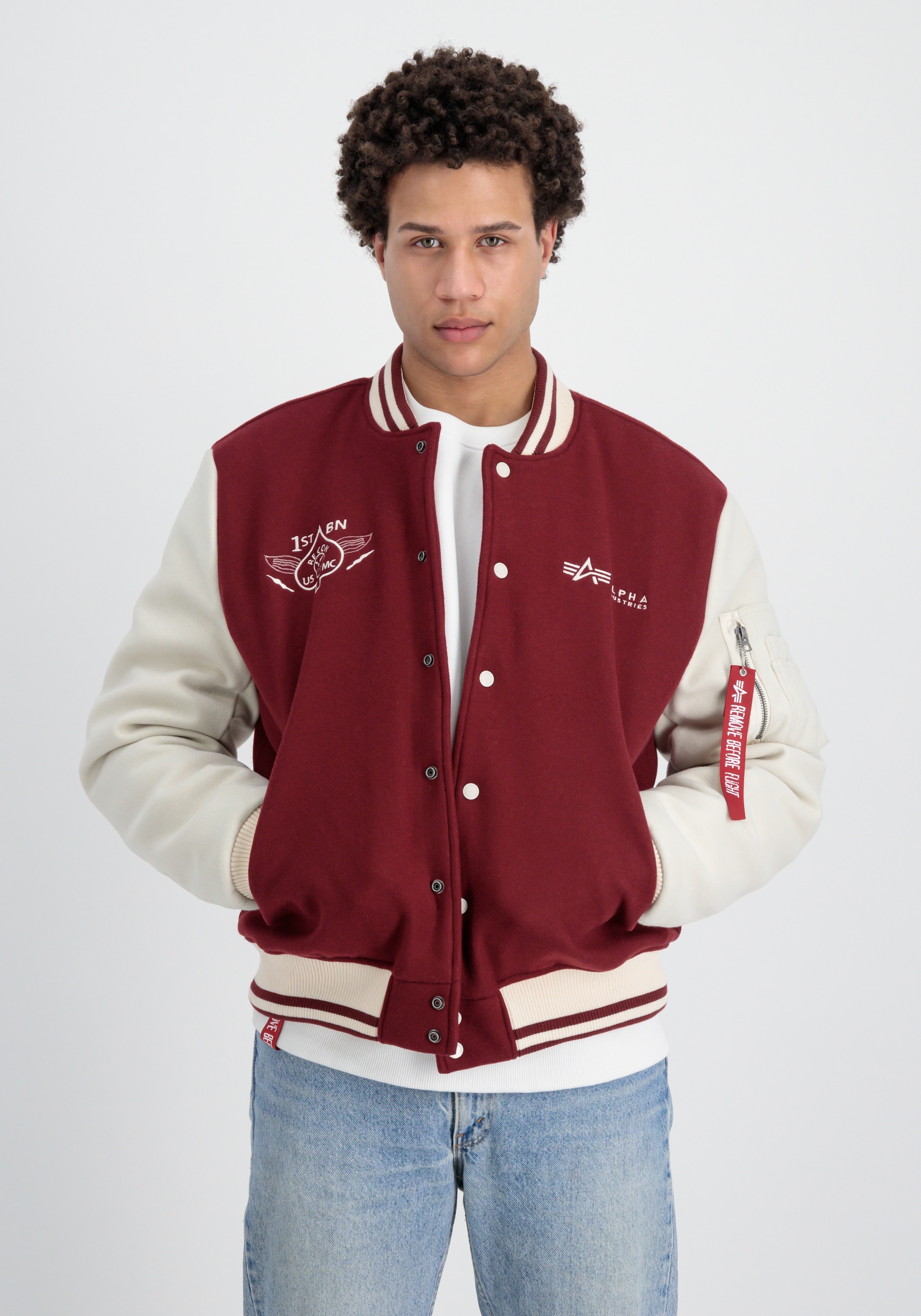 Alpha Industries Bomberjacke »Alpha Industries Men - Bomber Jackets Varsity Air Force Jacket«