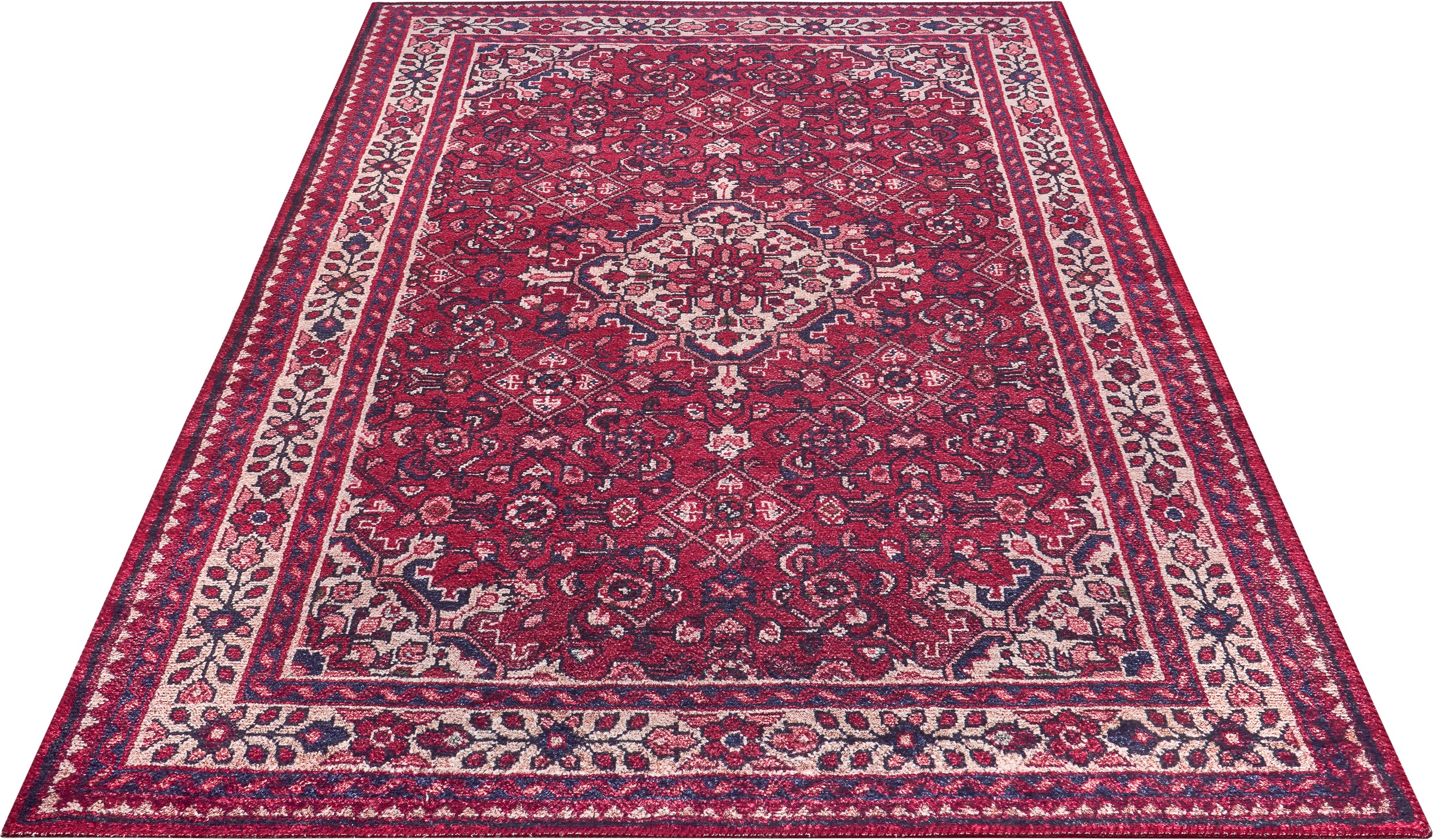 Image of NOURISTAN Teppich »Azad Täbriz«, rechteckig, 5 mm Höhe, Klassischer Teppich, Orient Optik, Vintage Design, Gekettelt, Wohnzimmer, Schlafzimmer, Robust, Pflegeleicht bei Ackermann Versand Schweiz