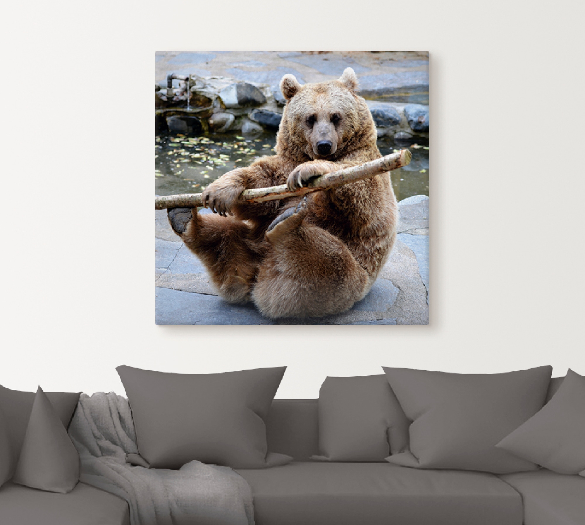 Artland Leinwandbild »Bär II«, Wildtiere, (1 St.), auf Keilrahmen gespannt