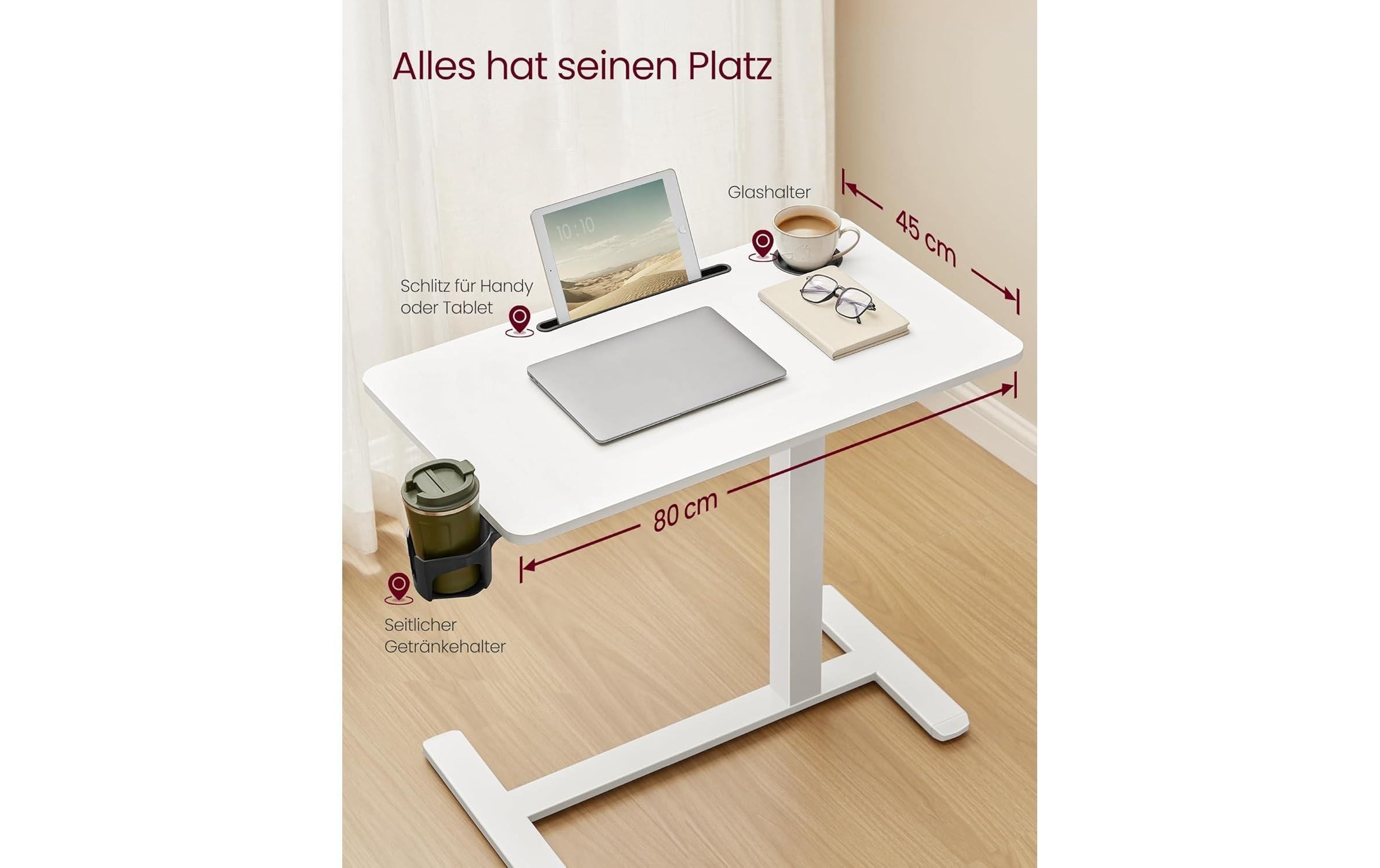 VASAGLE Stehtisch »Höhenverstellbar 80 x 45 cm«