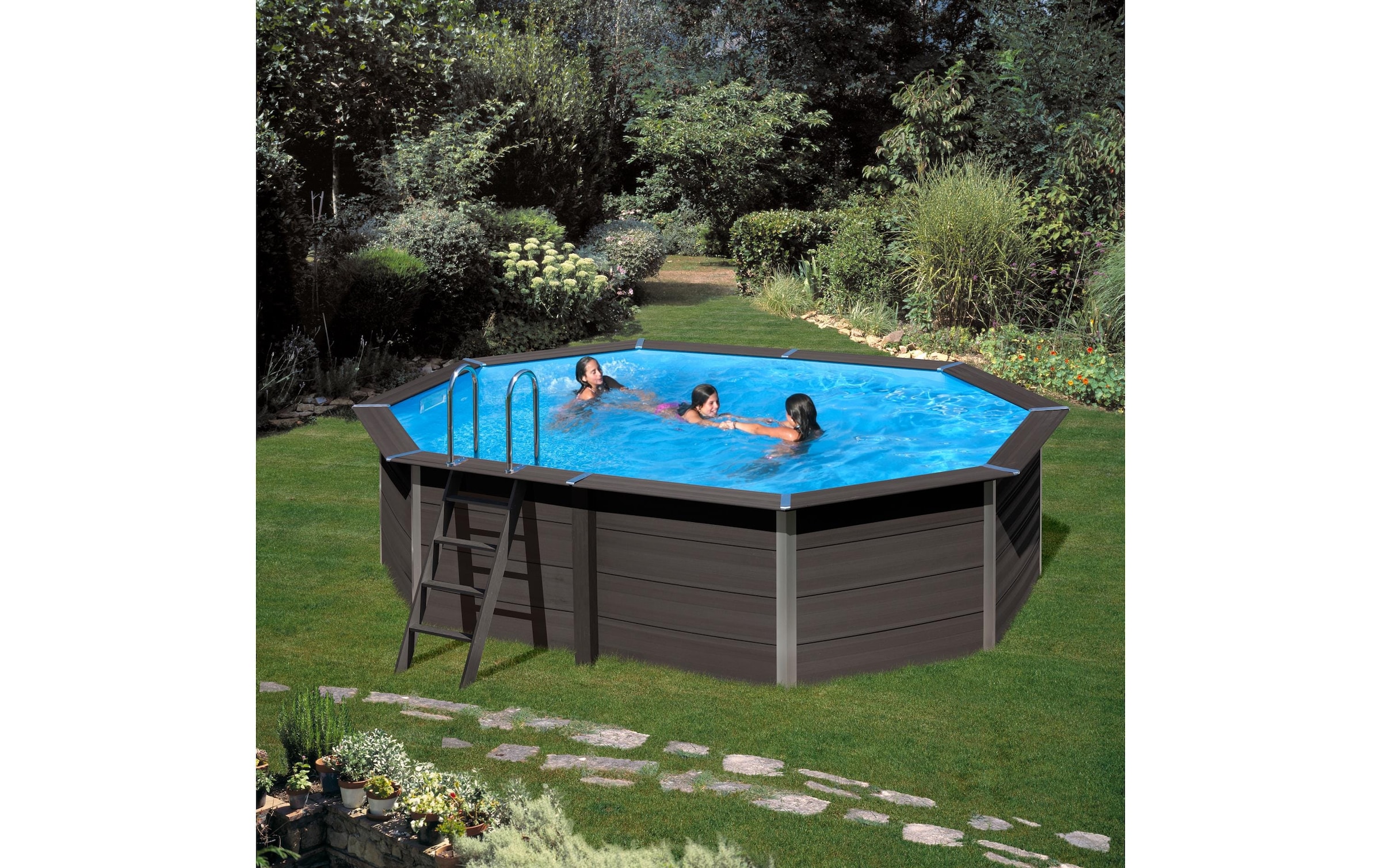 Gre Piscine ovale »Avantgarde« 6-tlg., Composite Pool, BxLxH: 386x804x124 cm
