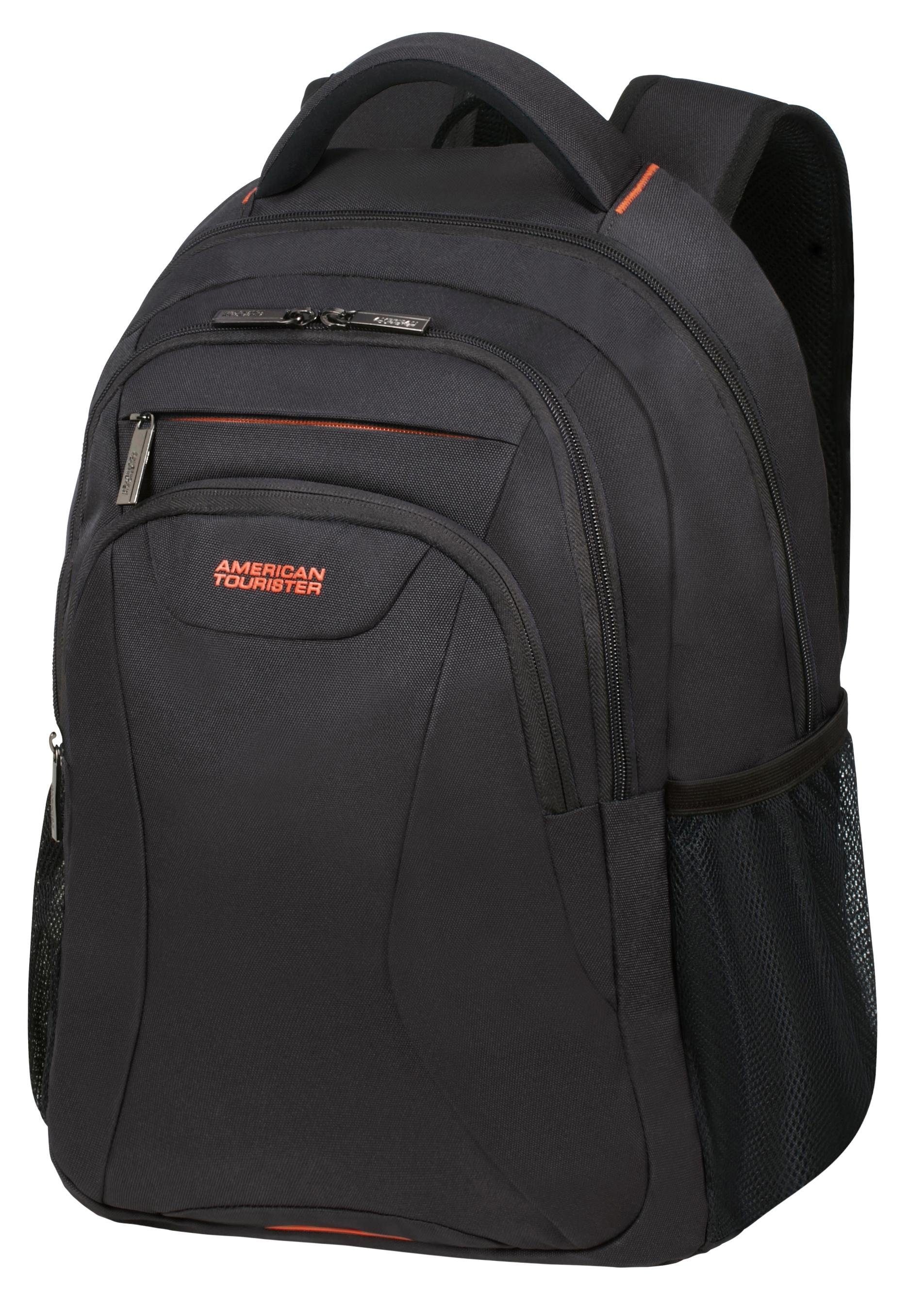 American Tourister® Laptoprucksack »AT WORK, black/orange«, Freizeitrucksack Arbeitsrucksack Laptoprucksack