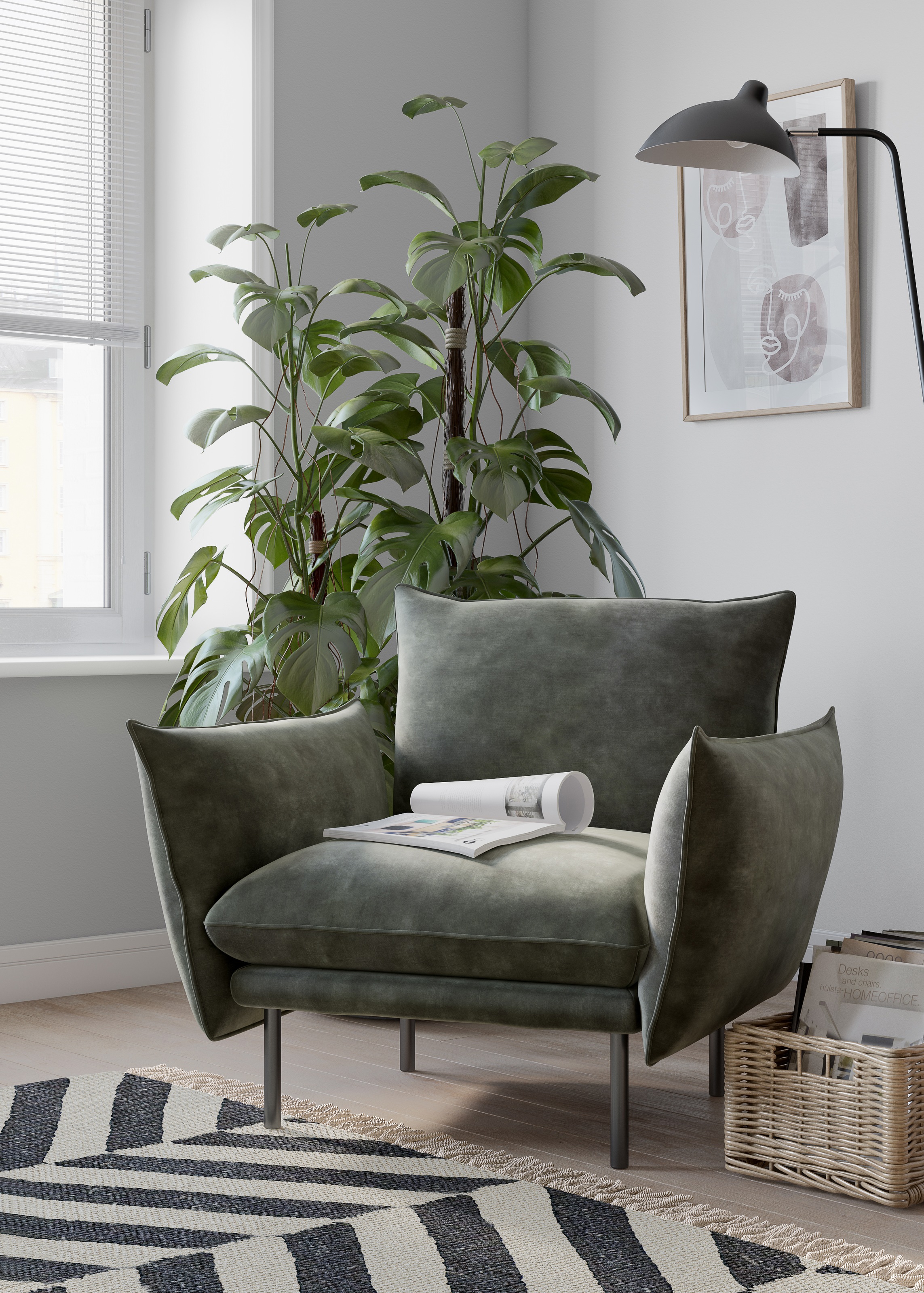 Image of andas Sessel »Stine«, Besonderes Design durch Kissenoptik und Keder, Design by Morten Georgsen bei Ackermann Versand Schweiz