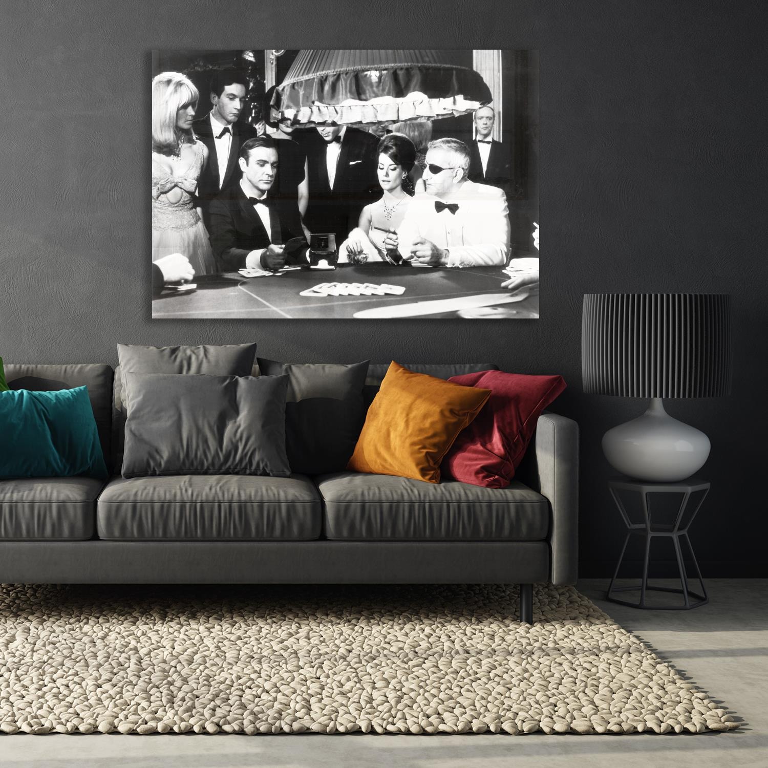 Image of queence Acrylglasbild "007" Film Filmfiguren Filmszene Mann Schwarz-Weiss Stars Fine Art-Print in Galeriequalität