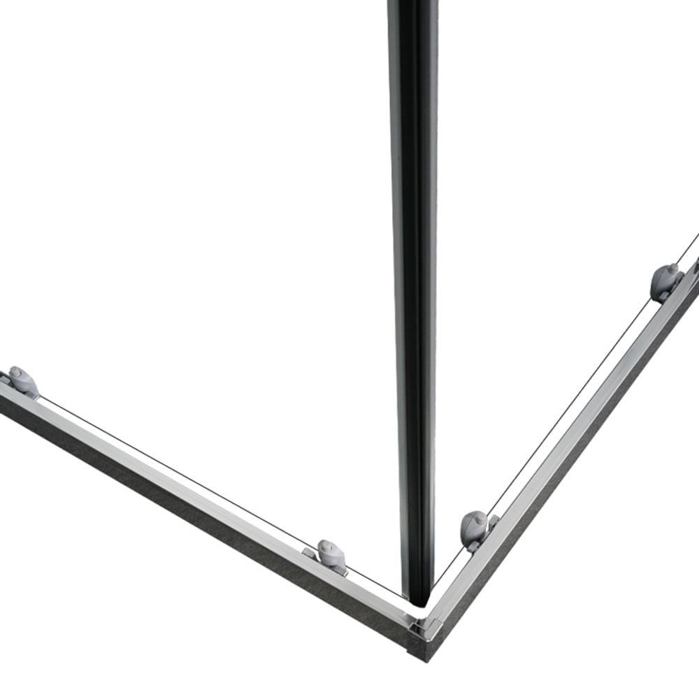 welltime Eckdusche »New Summer« verbessertes Rollensystem, hochwertiger Aluminiumrahmen, 6mm ESG