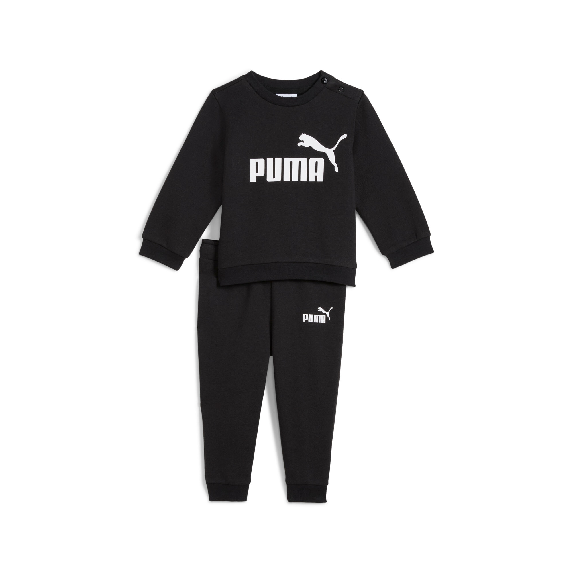 Image of PUMA Trainingsanzug "MINICATS ESS CREW SET FL INF" 2 Stk. mit Kapuze, aus kuscheligem Fleecestoff