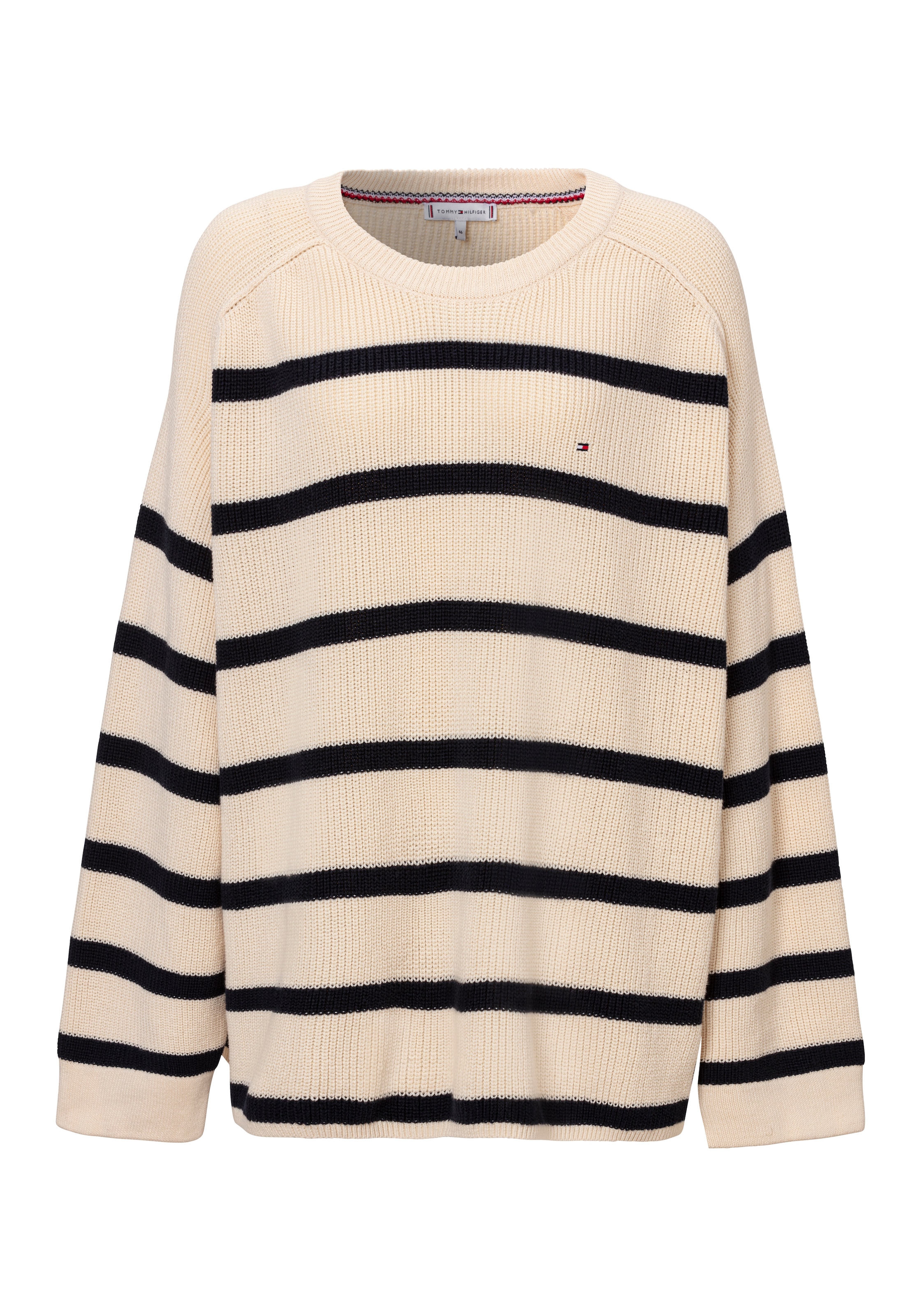 Tommy Hilfiger Curve Rundhalspullover »CRV CO CARDI STITCH C-NK SWT«, Grosse Grössen