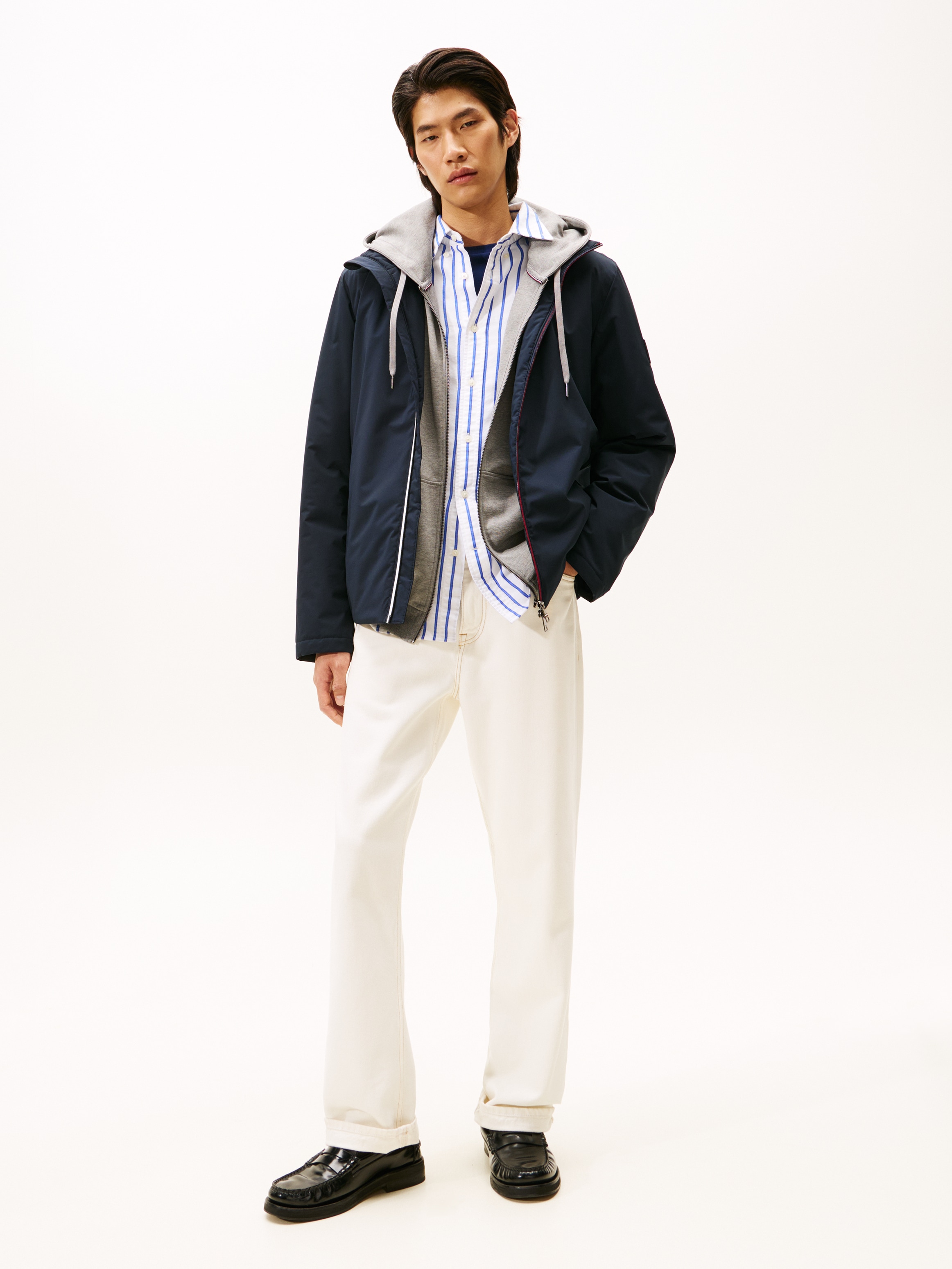 Tommy Hilfiger Veste fonctionnelle »HOODED JACKET« mit Kapuze Kapuzenjacke Freizeitjacke Übergangsjacke Funktionsjacke