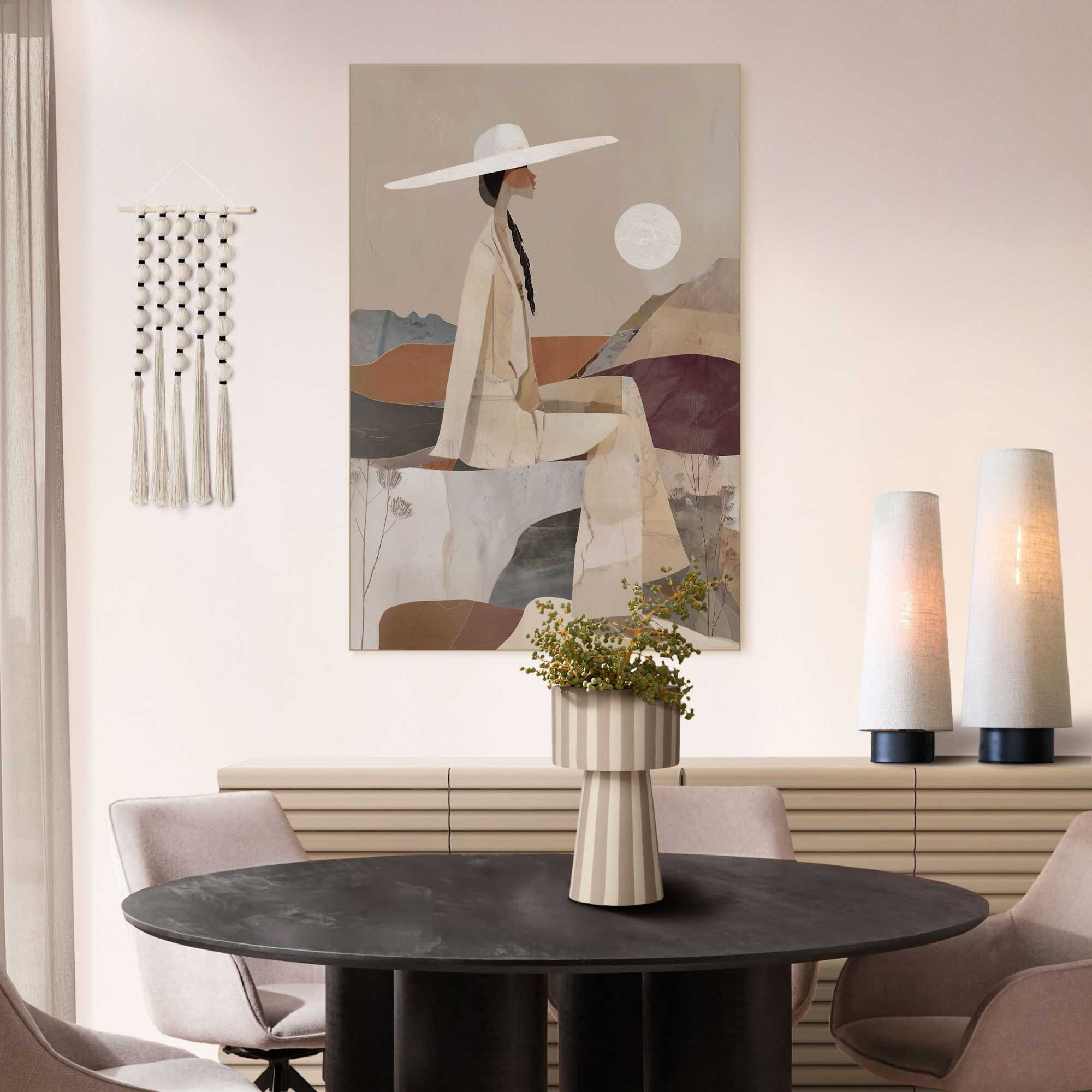 Image of Reinders Wandbild "Ein Moment der Stille" Natur 1 Stk. tlg. Wohnzimmer - Braun - MDF - Berge - 90x60 cm