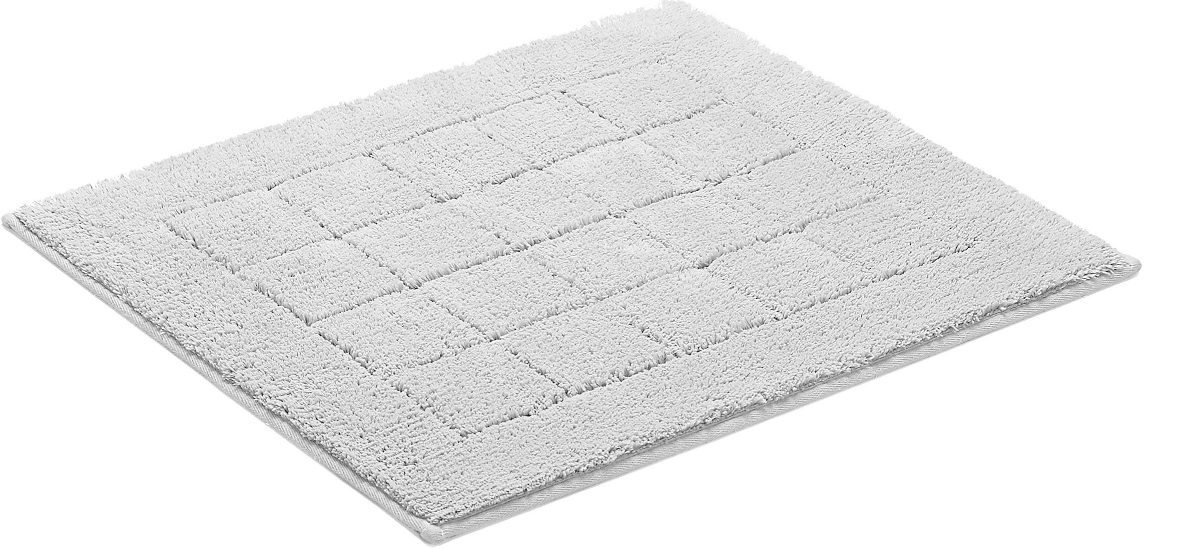 Vossen Tapis de bain »Exclusive« Höhe 20 mm Badteppich, Uni-Farben, Karo Muster, Hoch-Tief Effekt, reine Baumwolle