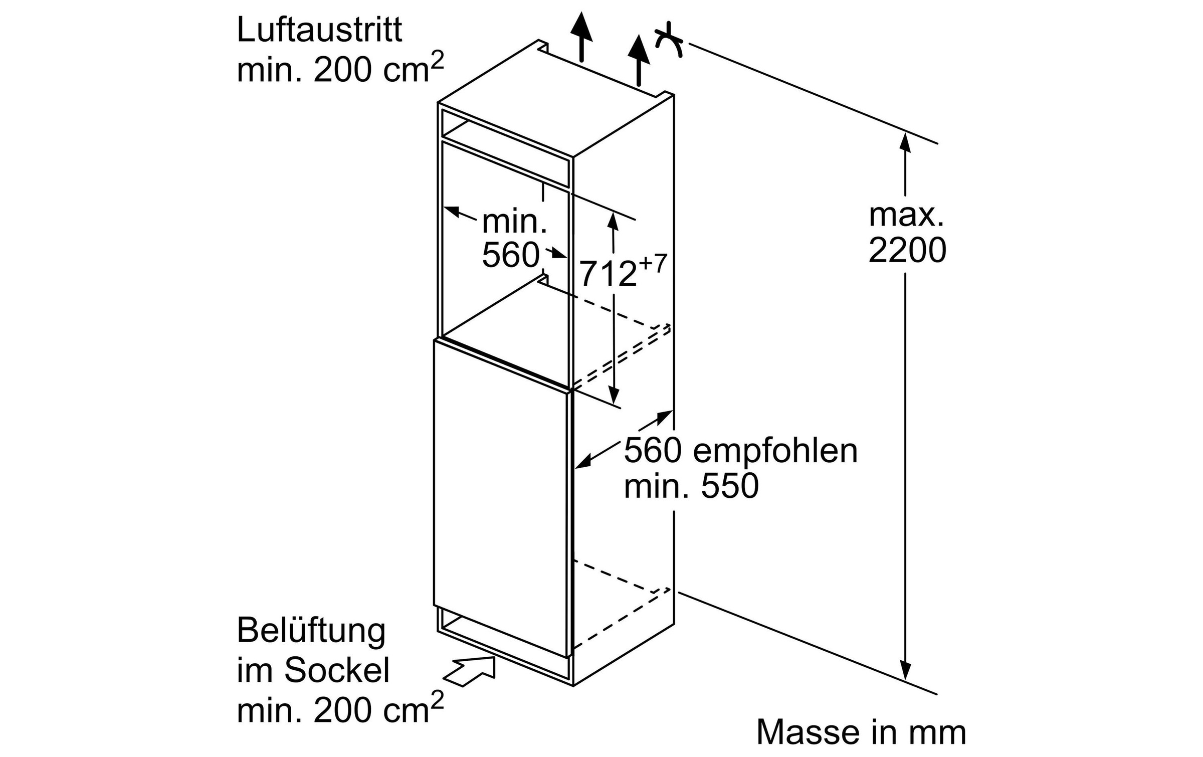 BOSCH Einbaugefrierschrank »GIV11ADE«, 71 cm hoch, 56 cm breit