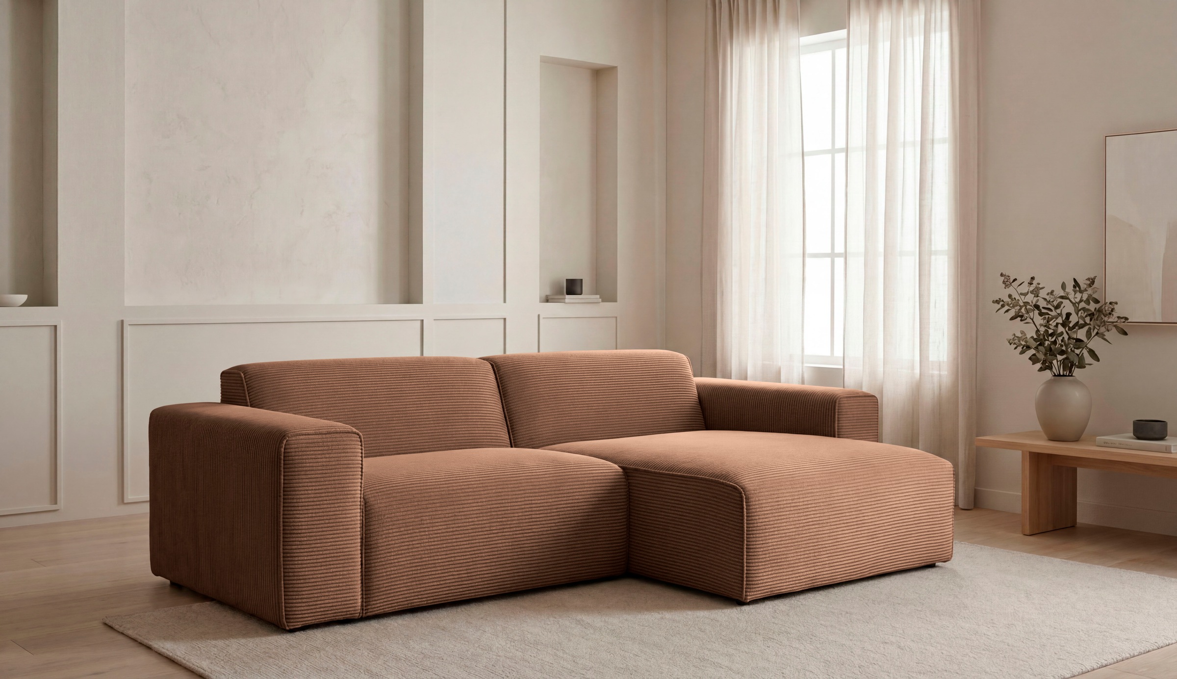 Image of GOODproduct Ecksofa "Clayton Breite 247 cm, L-form" in einem trendigen Cord-Bezug, verschiedene Kombinationen verfügbar