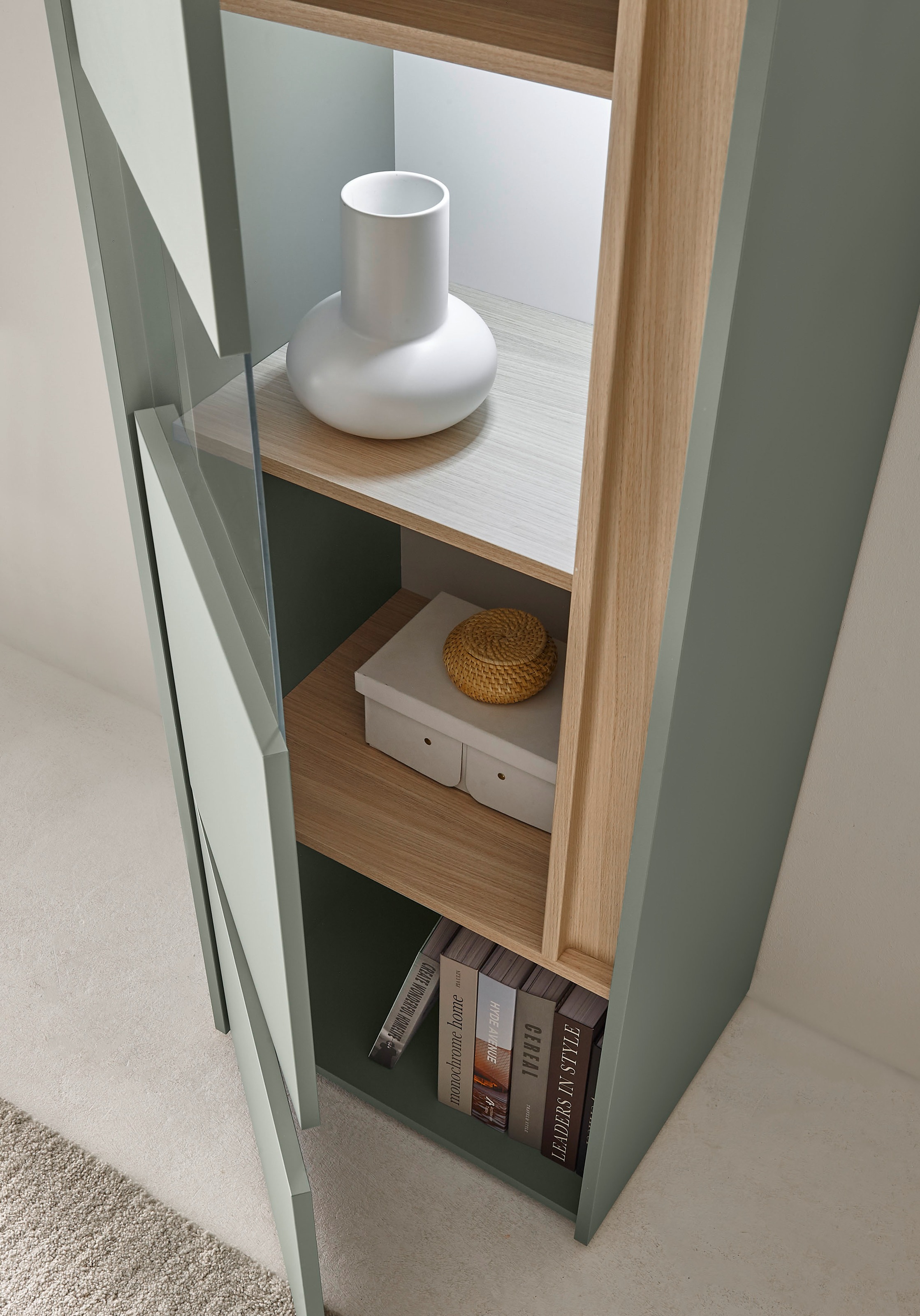 Home affaire Vitrines »City/Giron, moderner Hochschrank, Glasvitrine« zeitlos, modern, ausreichend Stauraum, vielseitig einsetzbar