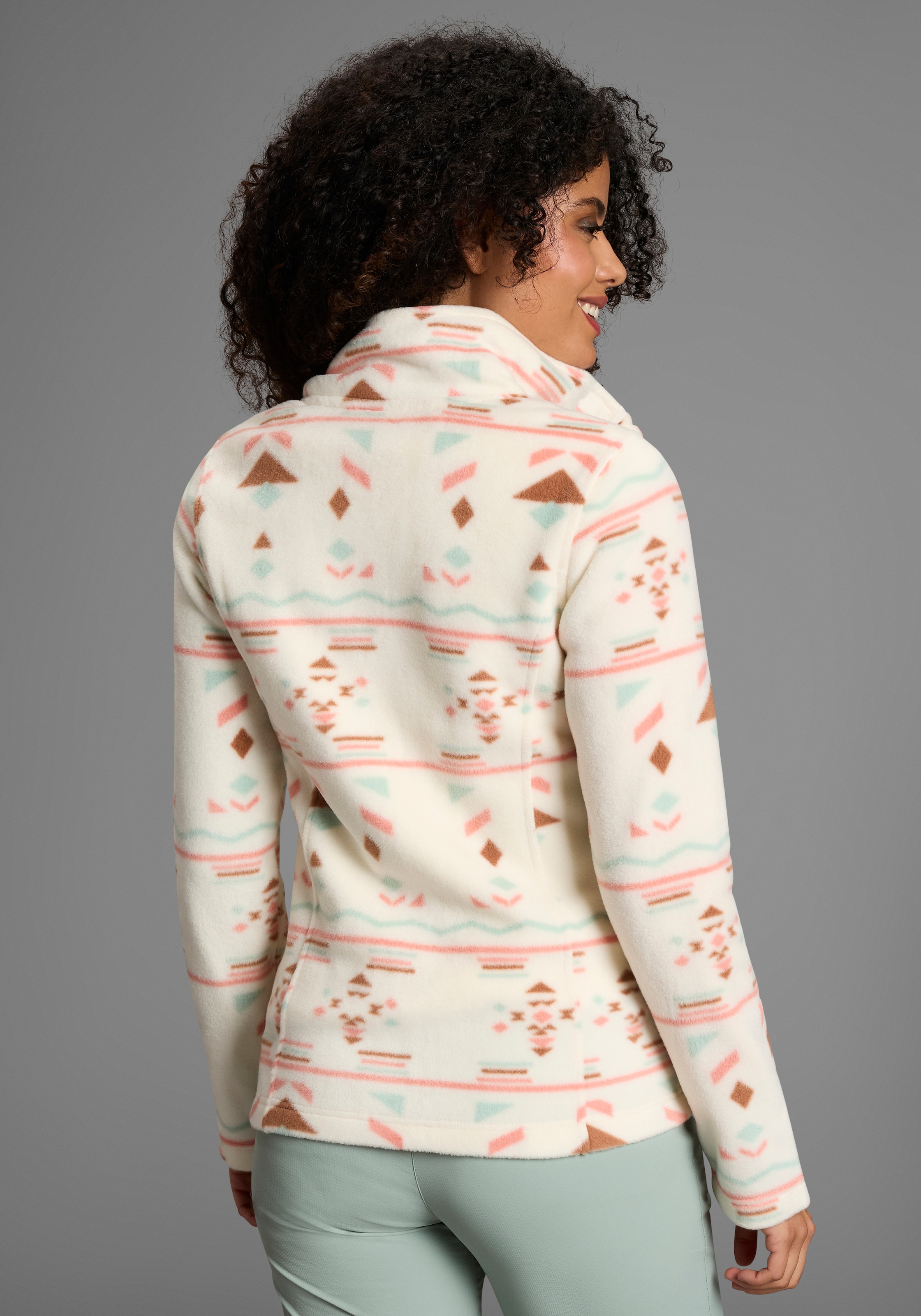 KangaROOS Veste polaire aus weichem Fleece-Material, bedruckte und gemusterte Optik