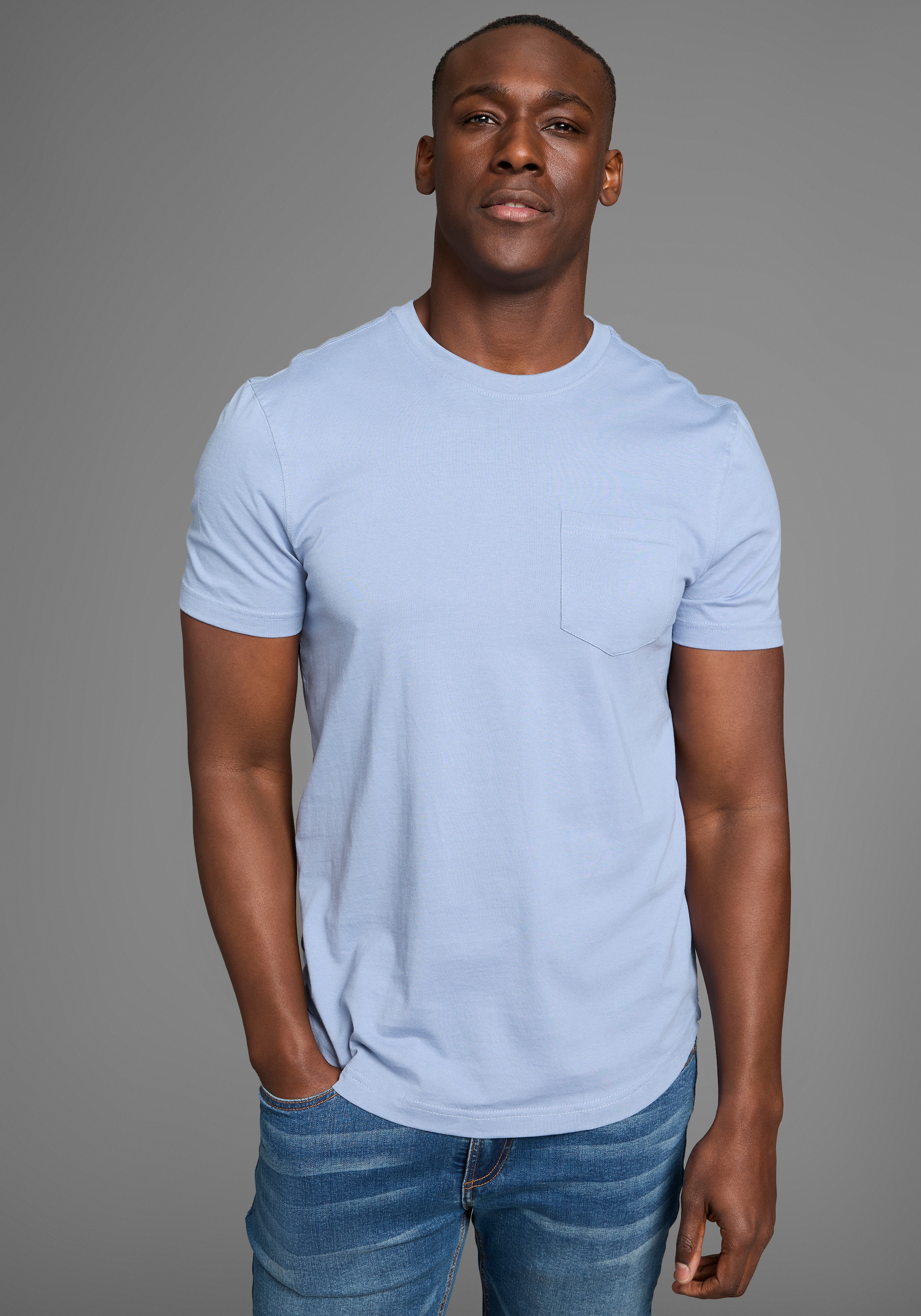 Image of Bruno Banani Longshirt mit abgerundetem Saum