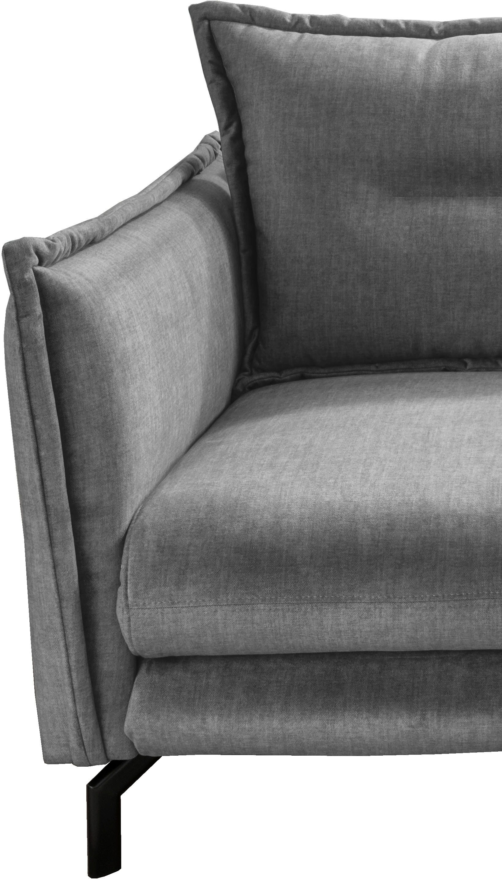 Home affaire Ecksofa »Lazio modern und bequem, schmale Armlehnen, tolle Detailverarbeitung« Armlehnen verstellbar