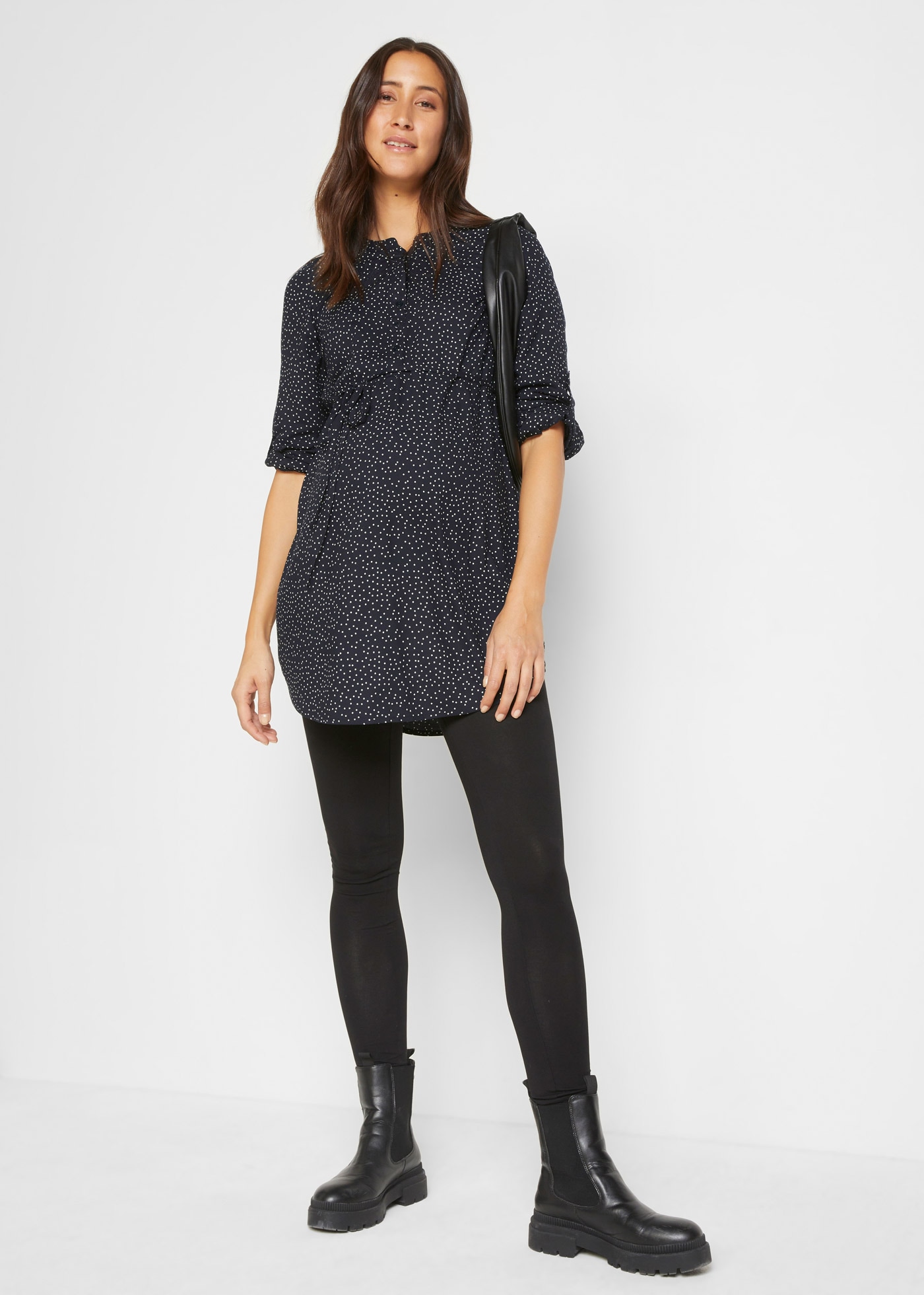 bonprix Robe de maternité 2-in-1 Umstands- und Stillblusenkleid aus fliessender Viskose