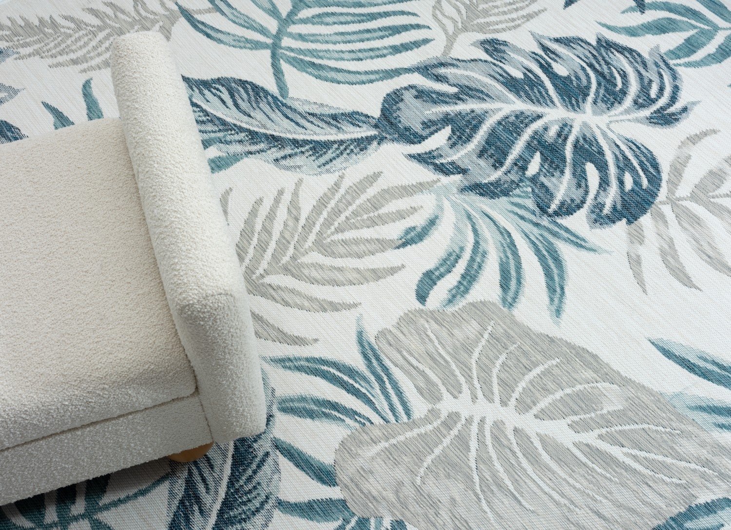 Myflair Möbel & Accessoires Teppich »Reef, LAGERRÄUMUNG!«, rechteckig, 6 mm Höhe, Wendeteppich, Blätter Motiv, Outdoor geeignet, Balkon, Terrasse