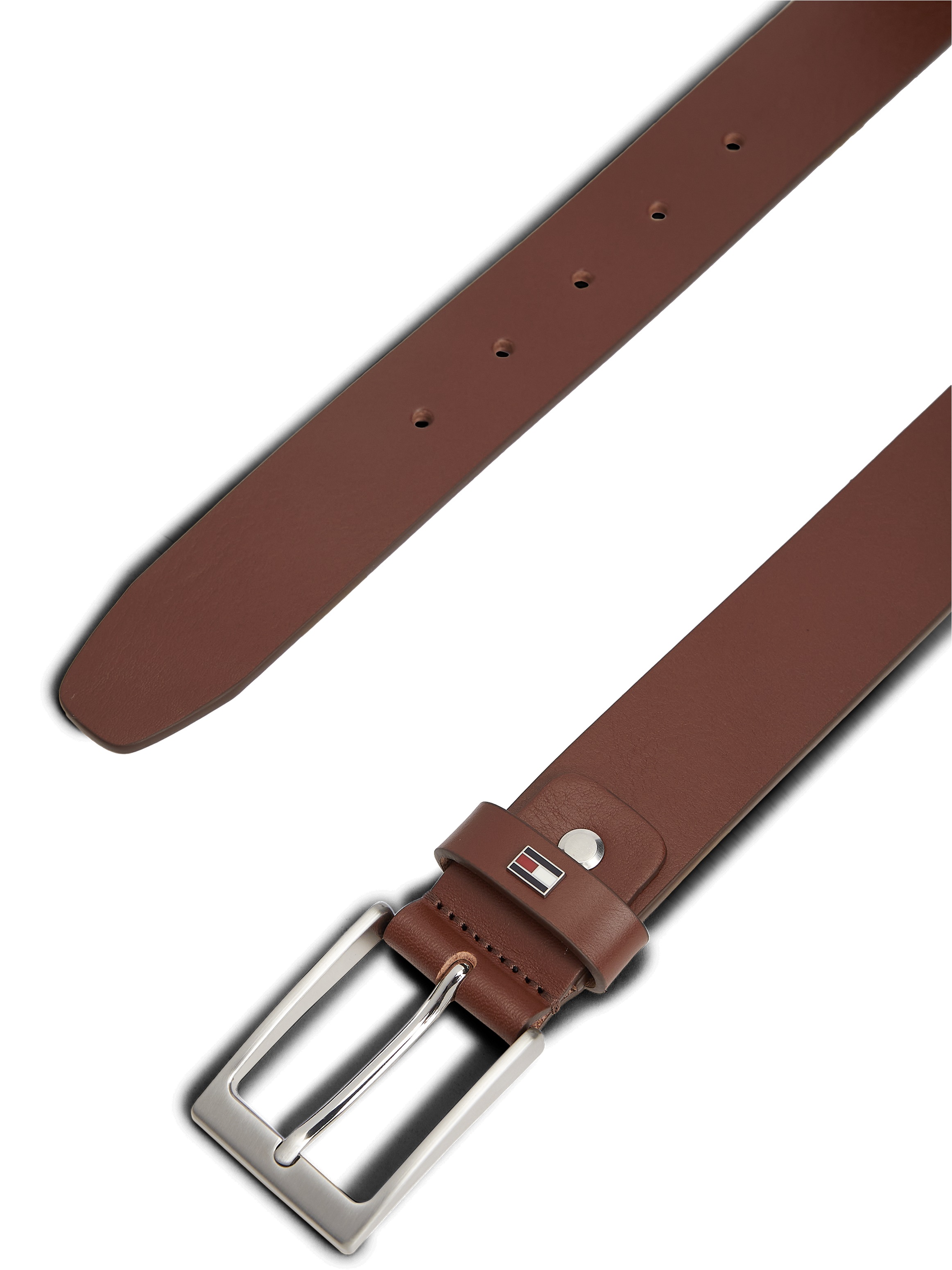 Tommy Hilfiger Ceinture en cuir »LAYTON 3.5 ADJ« avec pin's de label