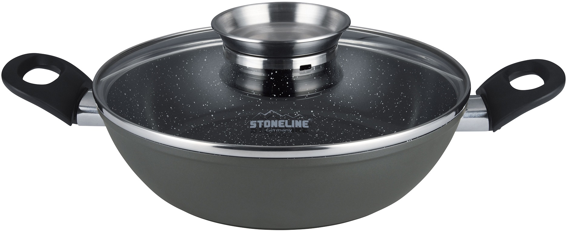 Image of STONELINE Servierpfanne, Aluminium, (1 tlg.), Ø 24 cm, mit Aromaknopf im Deckel, Induktion bei Ackermann Versand Schweiz