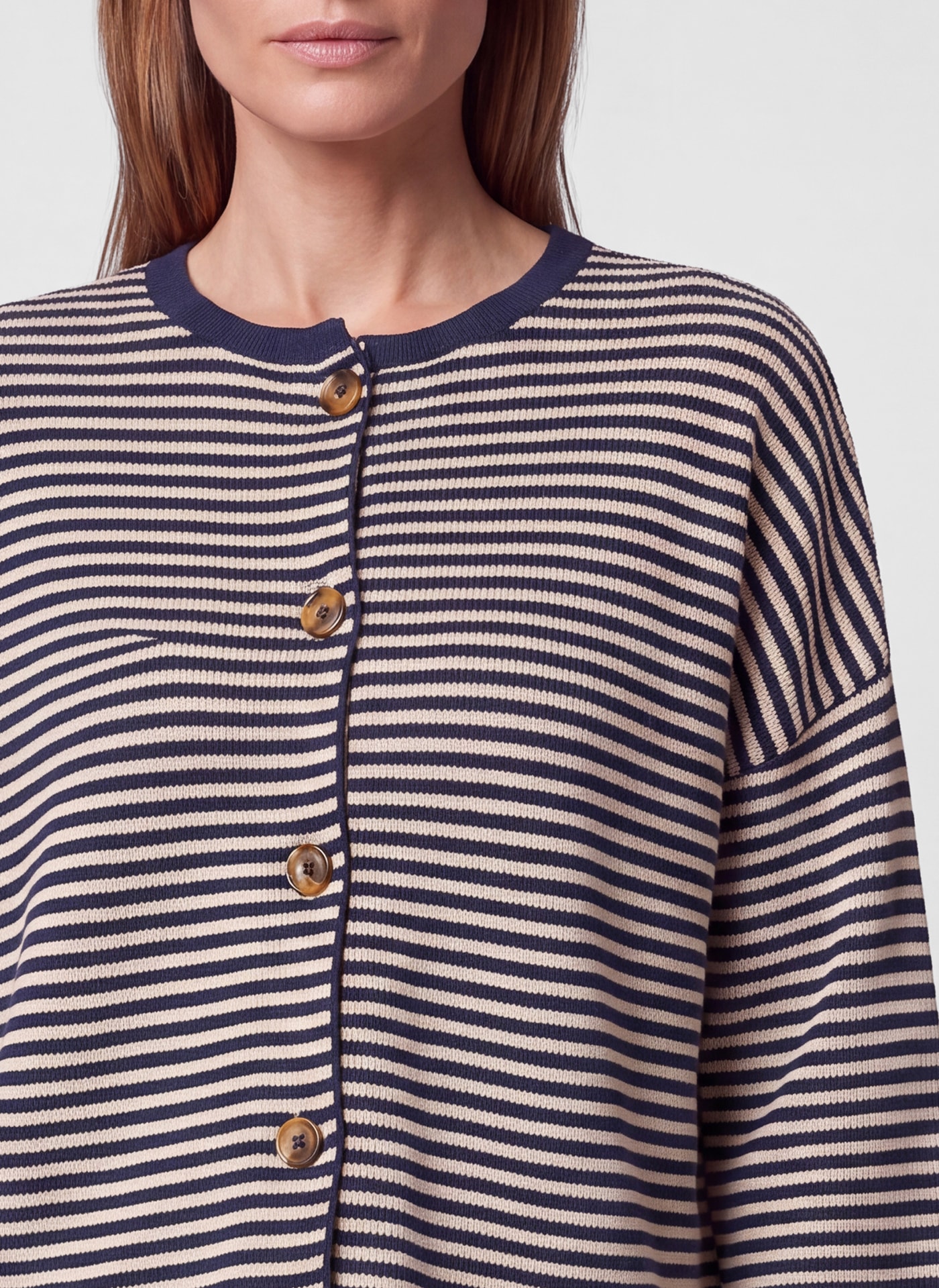 Rabe Cardigan au design rayé et avec fermeture à boutons