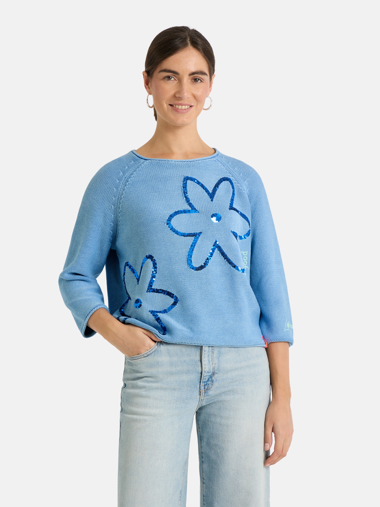 Image of Lieblingsstück Strickpullover "AuriL" mit Pailleten, bestickt