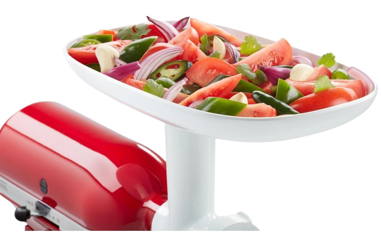 Image of KitchenAid Fleischwolfaufsatz "5KSMFT" Grosses Einfülltablett für Fleischwolf und Pürieraufsatz