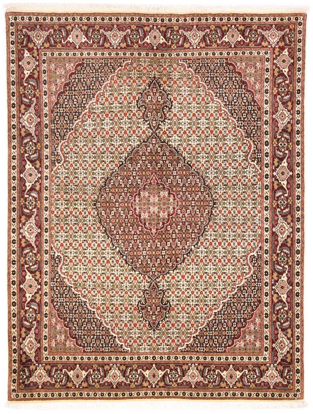 Image of morgenland Wollteppich »Täbriz 40 Raj Teppich handgeknüpft beige«, rechteckig, 7 mm Höhe, handgeknüpft bei Ackermann Versand Schweiz