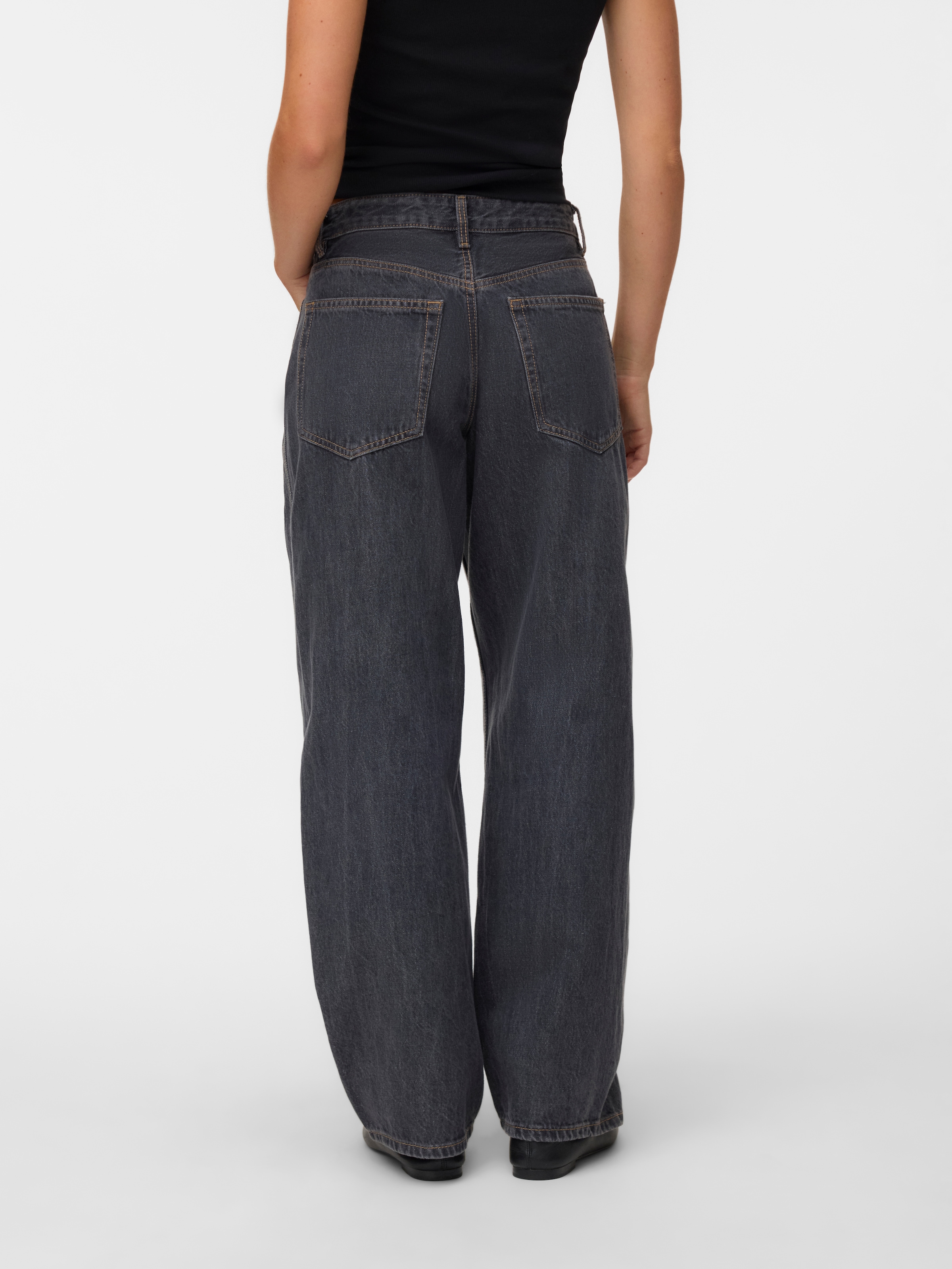 Vero Moda Jeans large »VMZOE MR BARREL DNM JEANS LI223 NOOS« coton, taille mi-haute, coupe ample