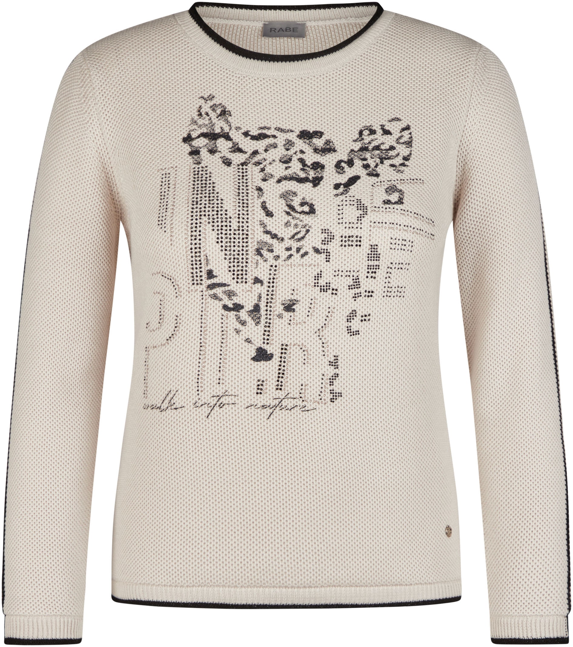 Strickpullover, mit grafischem Print