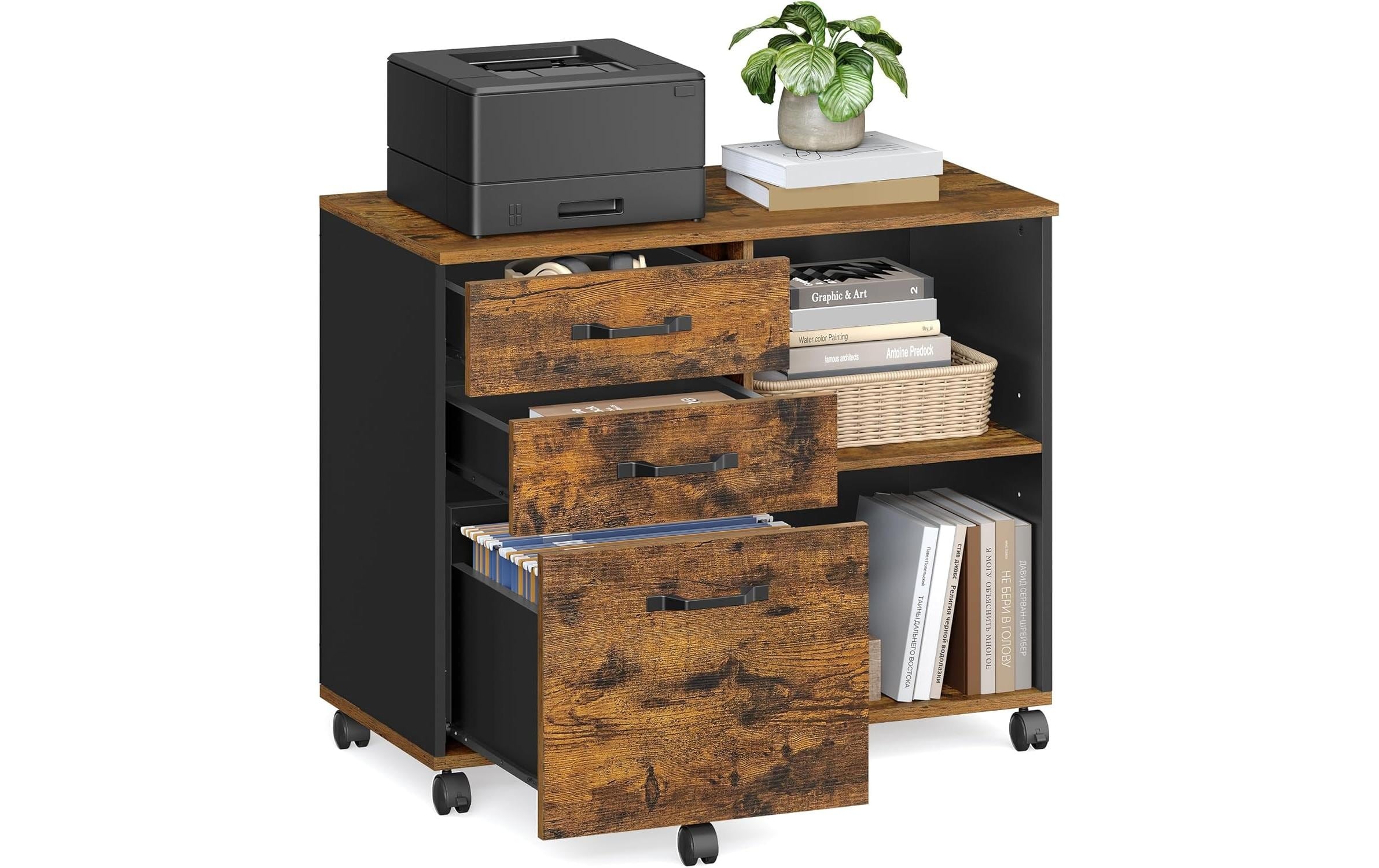 Image of SONGMICS Aktenschrank "mit Rollen 80 x 40 x 66 cm"