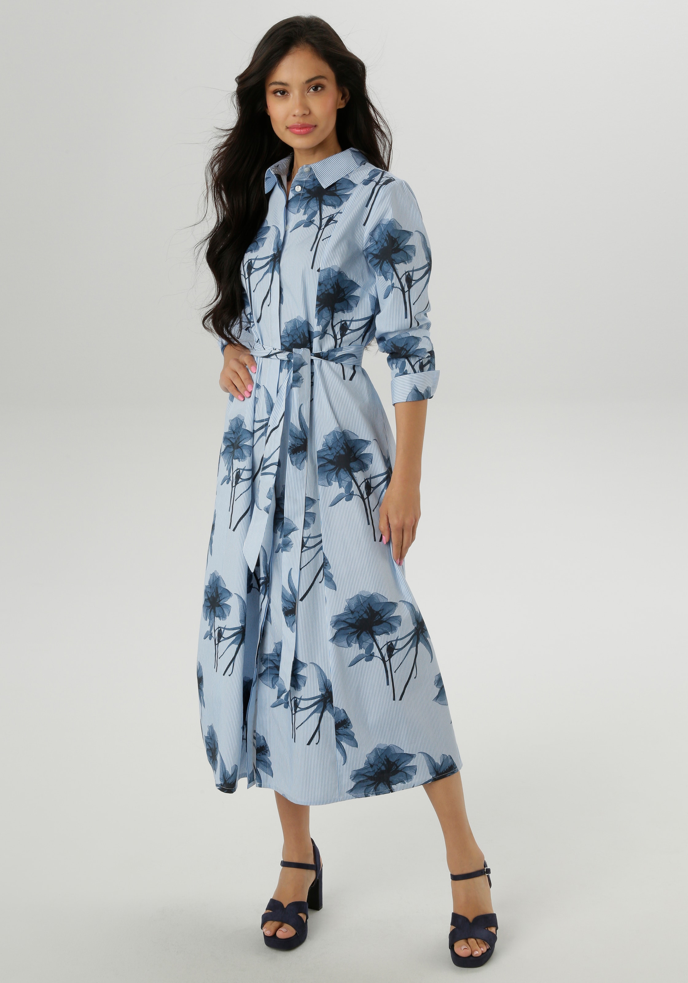 Image of Aniston SELECTED Blusenkleid mit fantasievollem Blumendruck