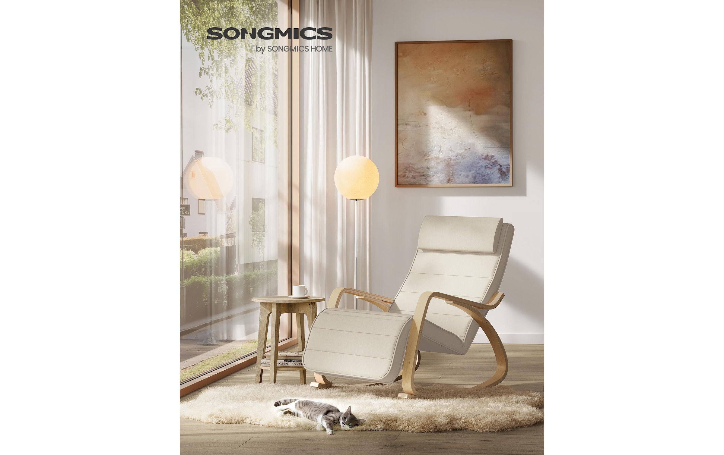 SONGMICS Stuhl »91 cm x 115 cm, Beige« ()