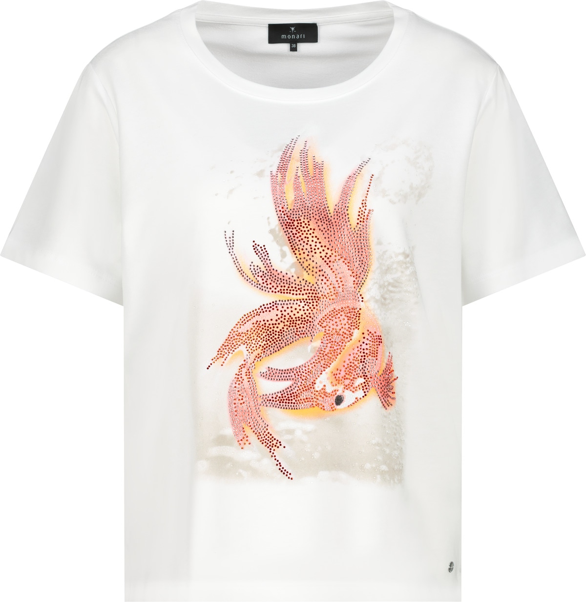 Monari T-Shirt »Shirt Schmuck Goldfarbenfisch«, Mit Rundhalsausschnitt