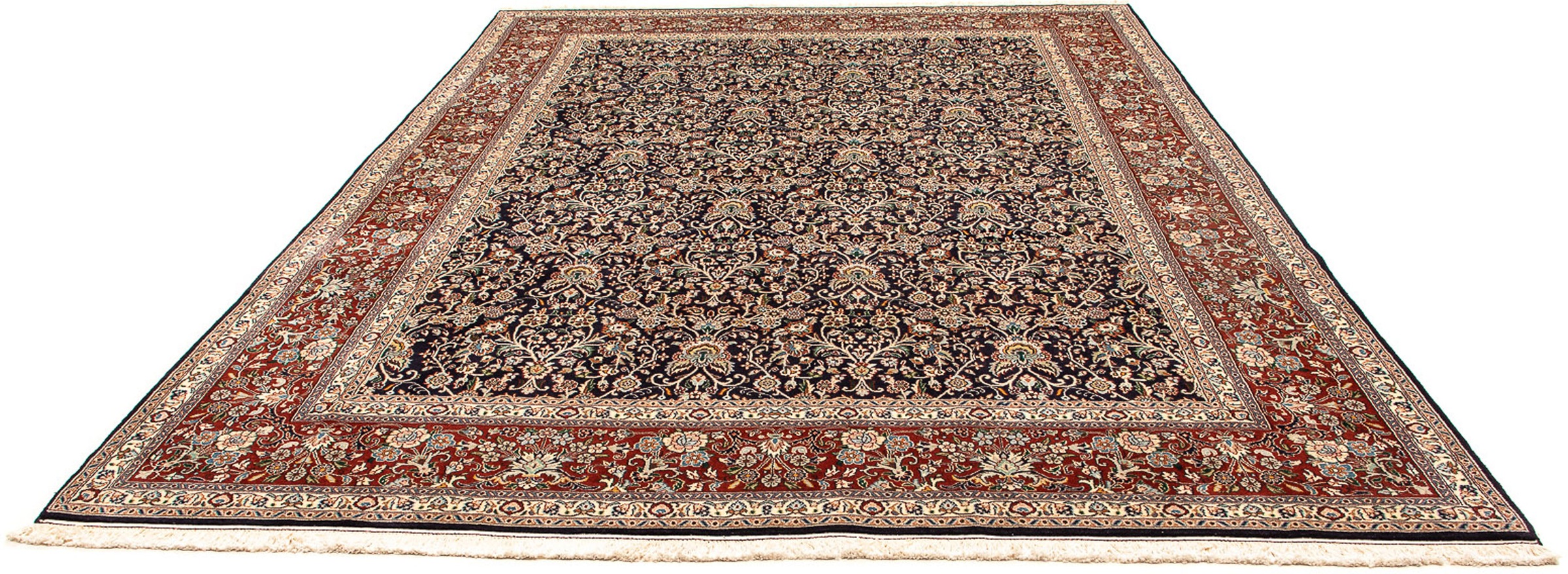 Image of morgenland Orientteppich »Perser - Classic - 340 x 243 cm - dunkelblau«, rechteckig, 10 mm Höhe, Wohnzimmer, Handgeknüpft, Einzelstück mit Zertifikat bei Ackermann Versand Schweiz