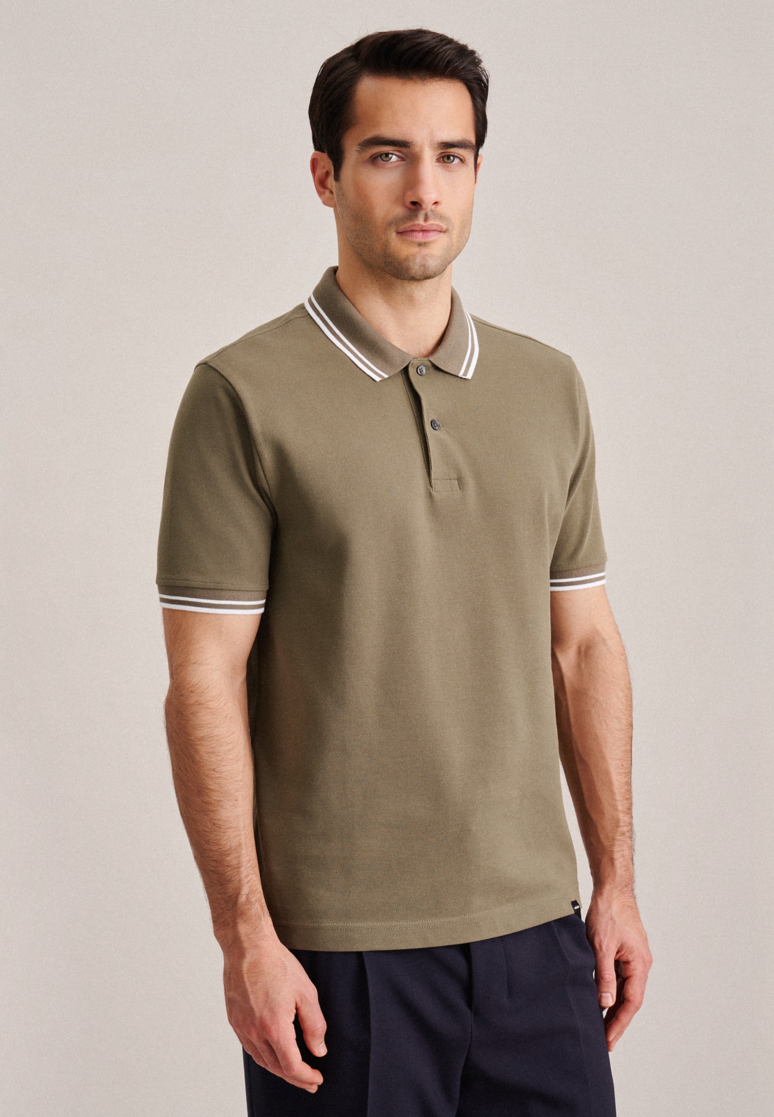 Image of seidensticker Poloshirt "Regular" 1/2 Kragen Uni
