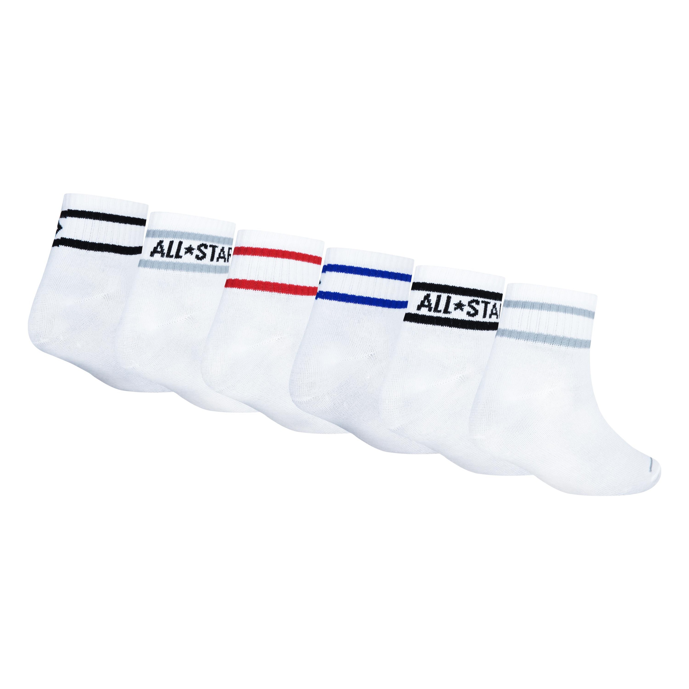 Converse Sportsocken »CHN BASIC WORDMARK QTR 6PK«, (6 Paar), für Kinder