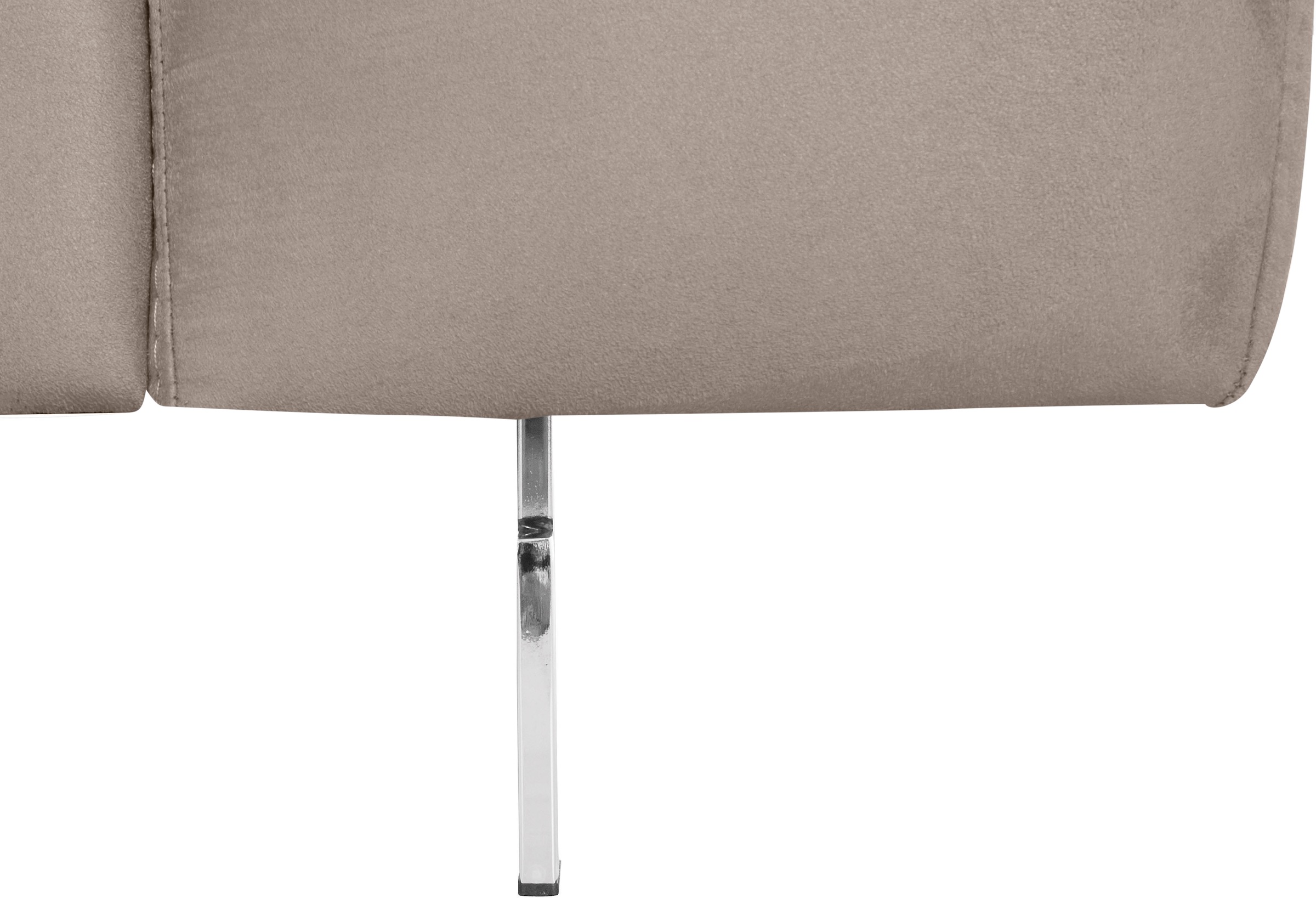 COTTA Ecksofa »Chef L-Form« mit Kopfteilverstellung, edle Metallkufen, wahlweise mit Bettfunktion